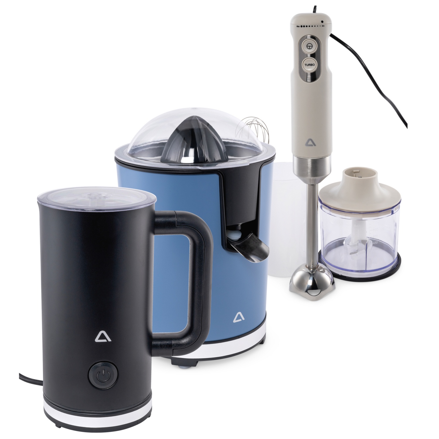 AMBIANO Mousseur à lait rétro, mixeur, presse