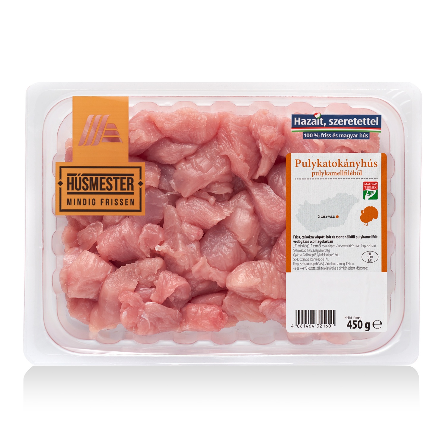 HÚSMESTER Pulykatokányhús pulykamellfiléből, 450 g