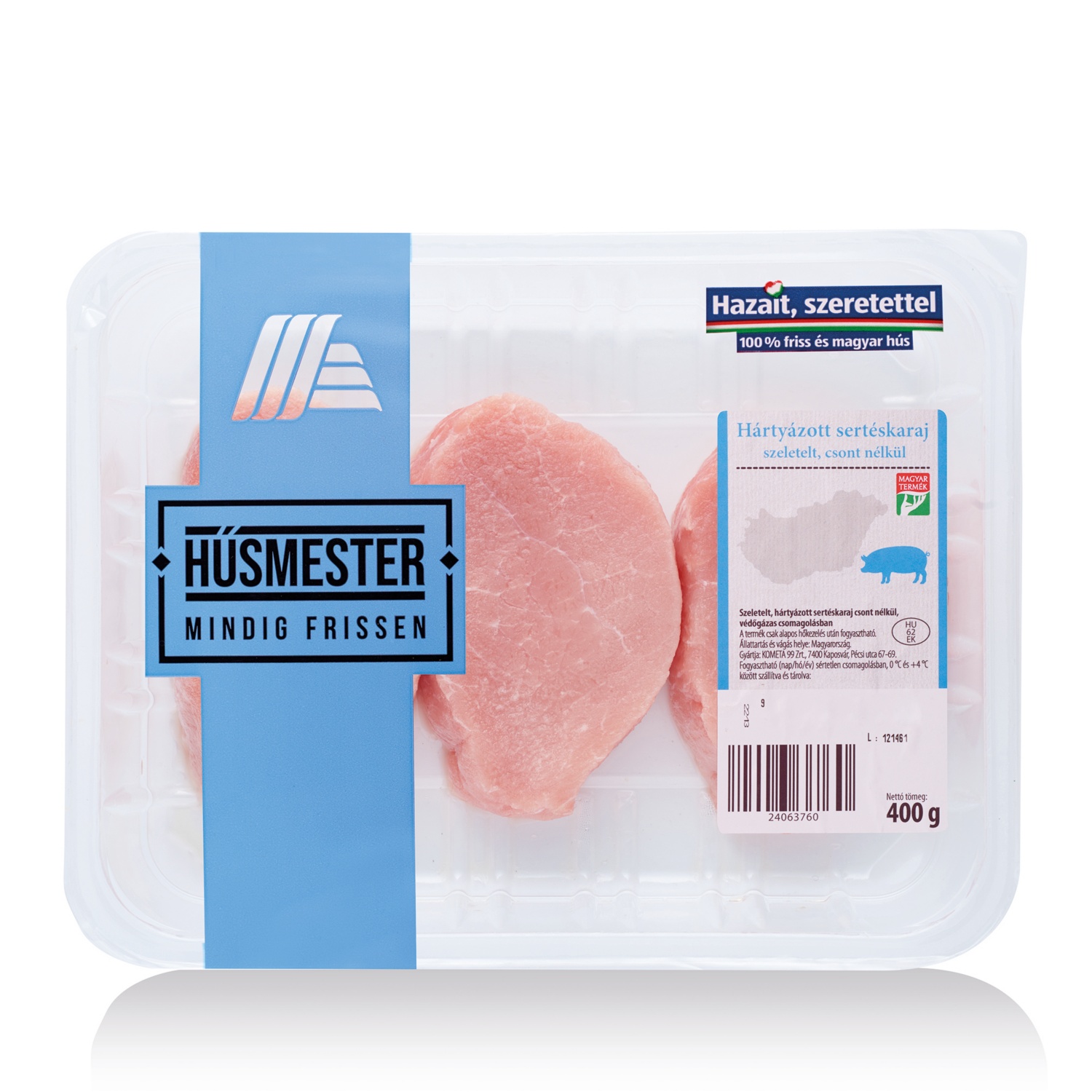 HÚSMESTER Friss, hártyázott sertéskaraj, 400 g