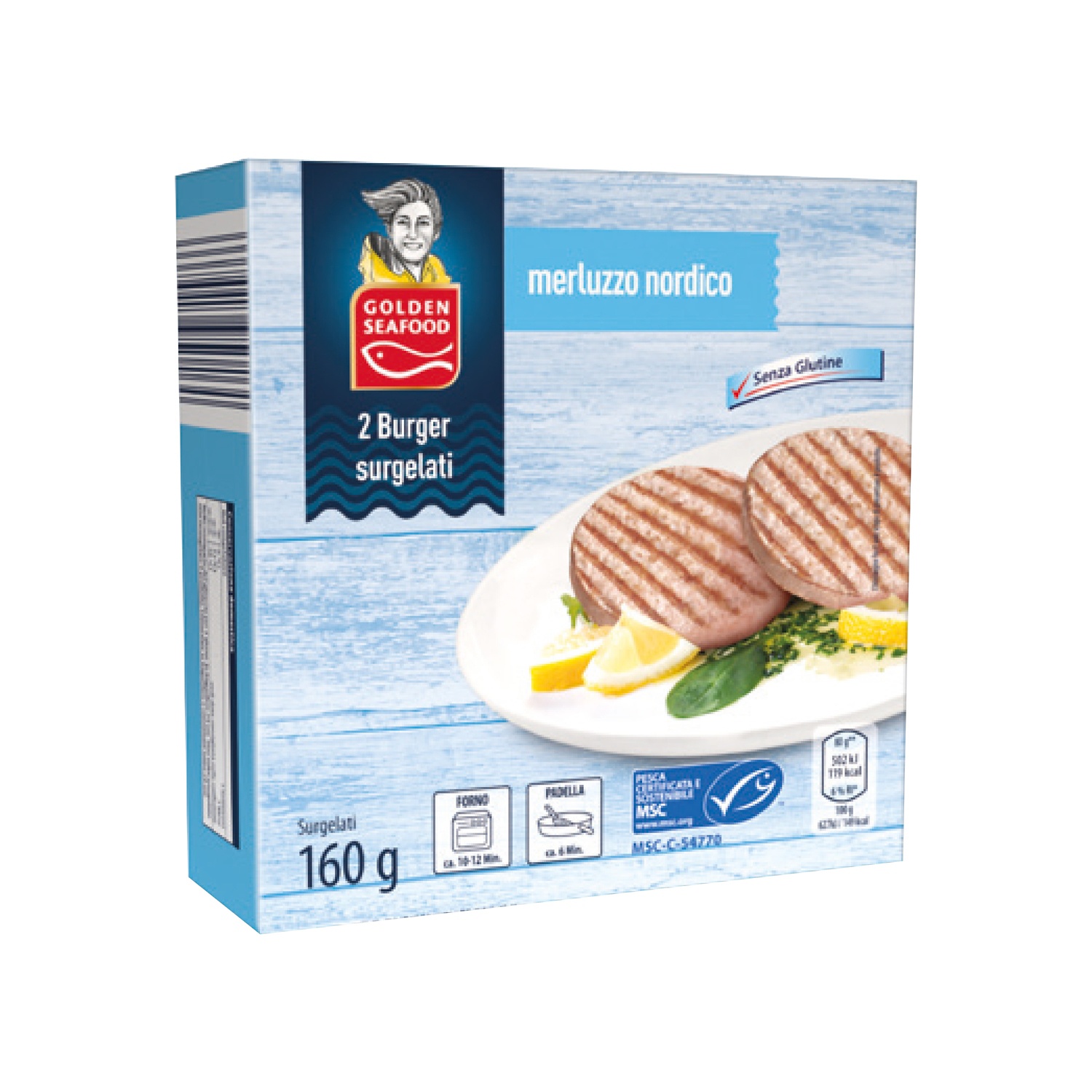 GOLDEN SEAFOOD Burger di merluzzo