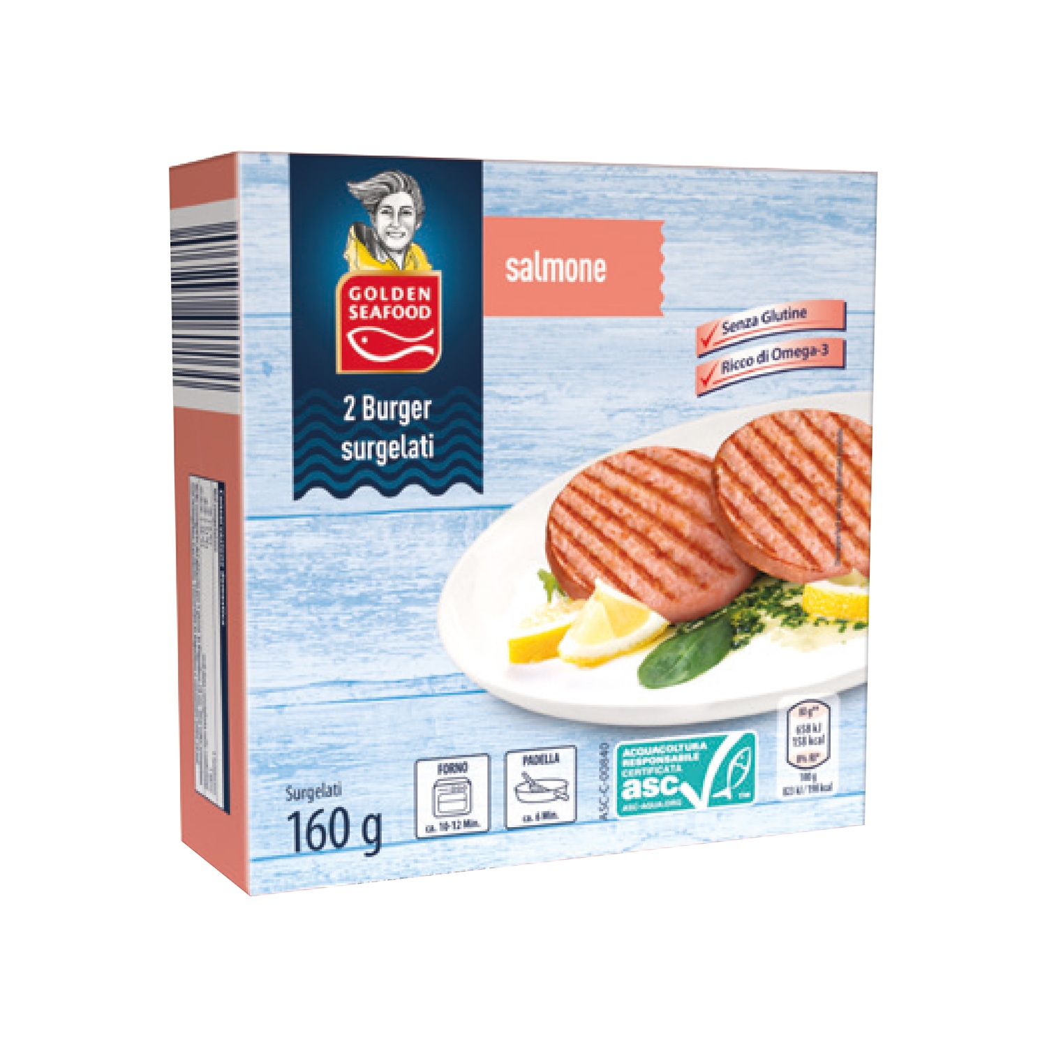GOLDEN SEAFOOD Burger di salmone