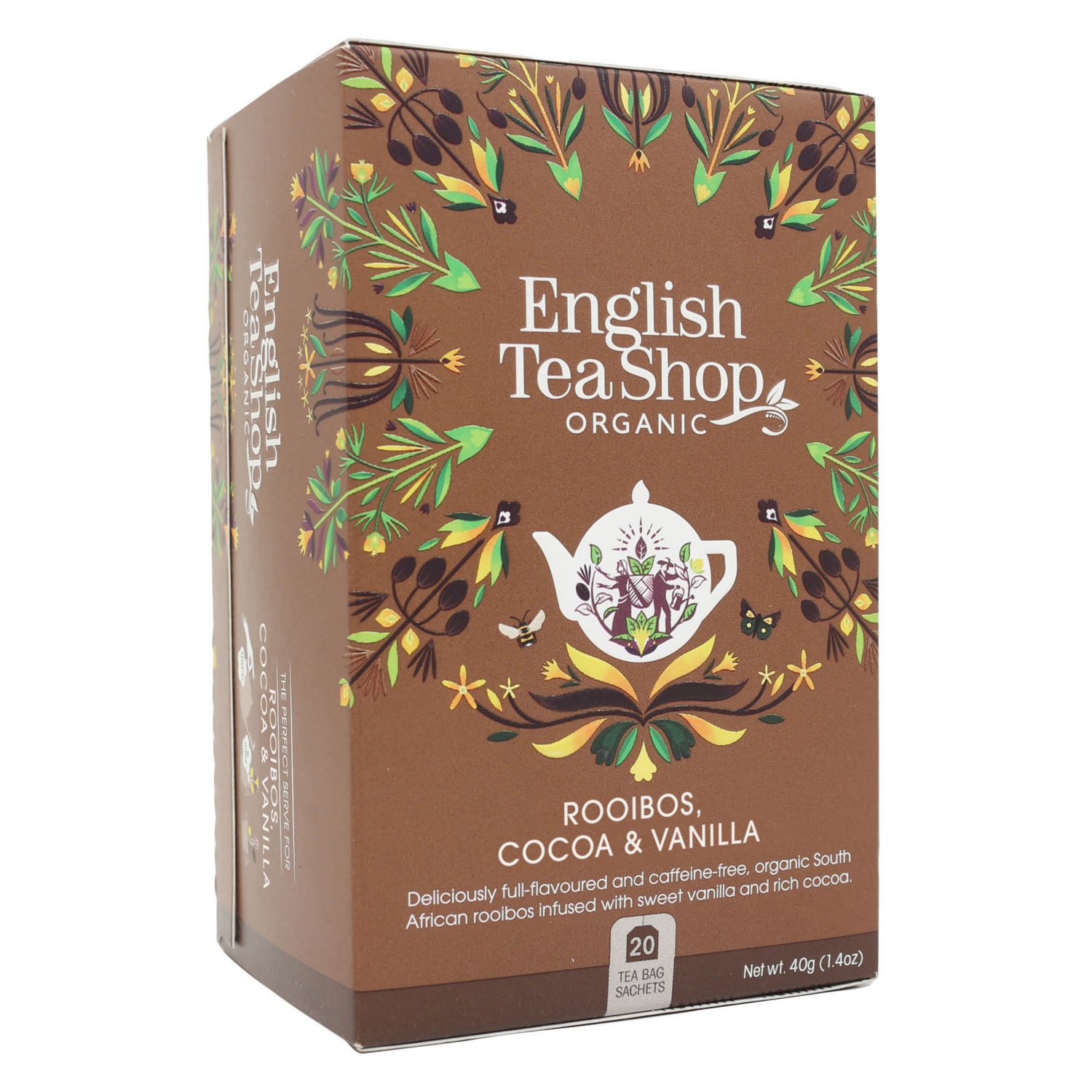 ENGLISH TEA SHOP Bio teaválogatás, Rooibos-kakaó-vanília, 20 filter