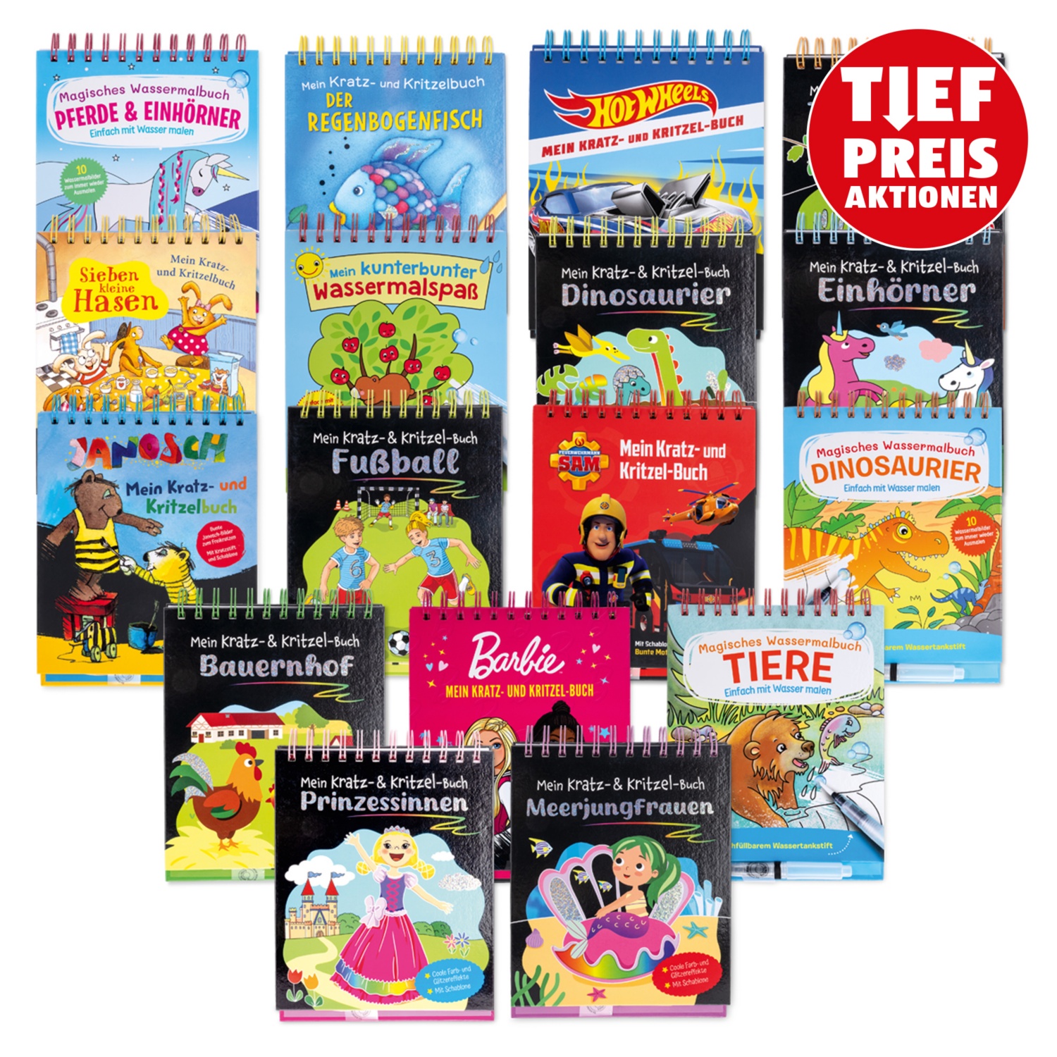 Wassermal-/ Kratzbücher