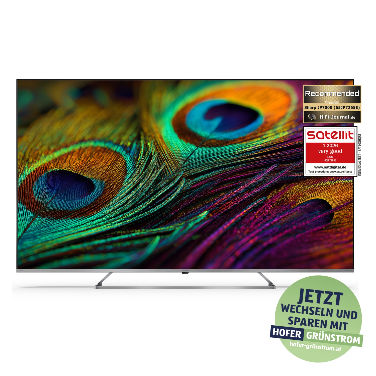 SHARP 65” (164 cm) 4K UHD QLED Mini Led 65JP7265E Google TV™