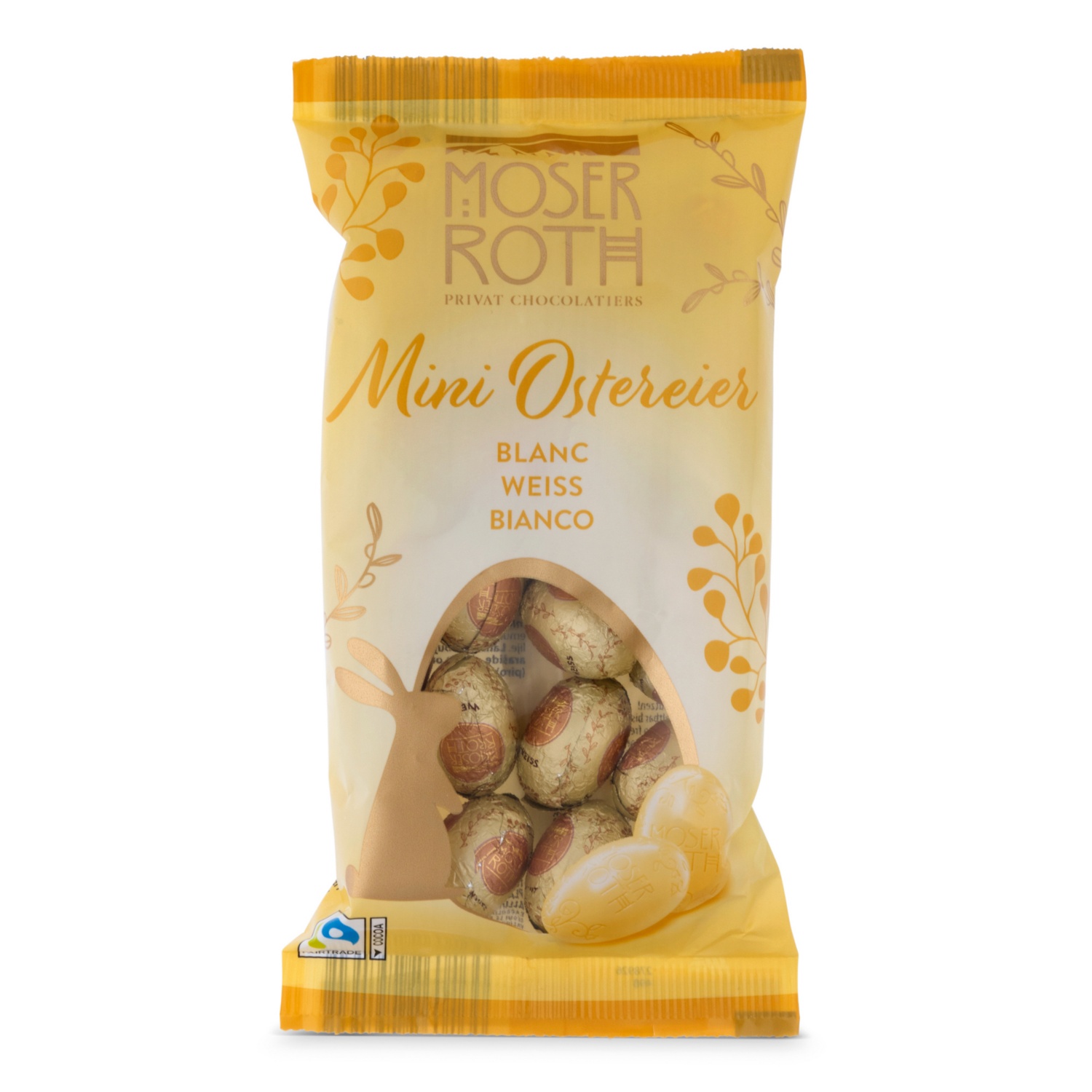 MOSER ROTH Mini Ostereier, Weiße Schoko