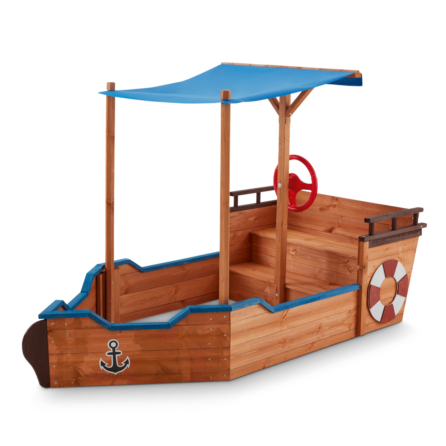 HOME DELUXE Sandkasten in Schiffsoptik mit Bank