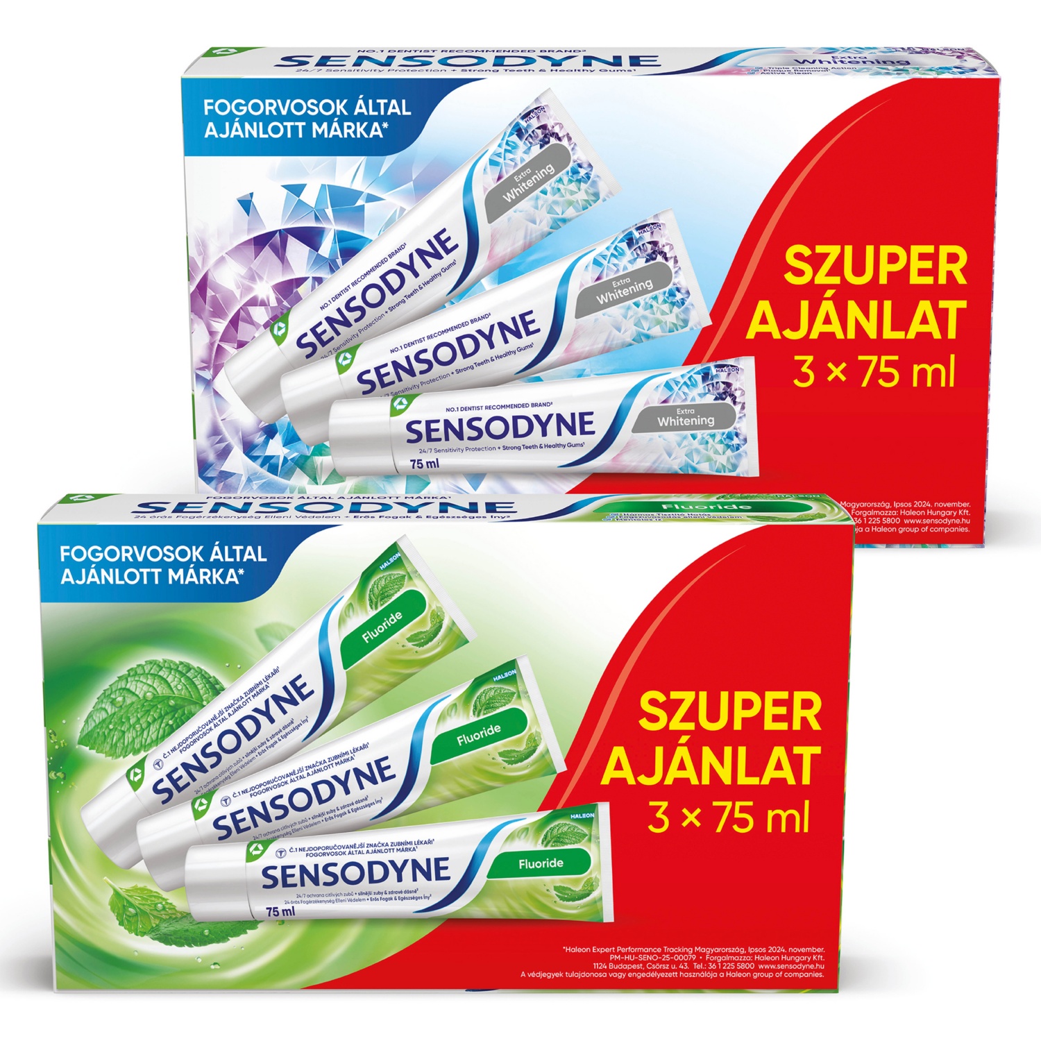 SENSODYNE Fogkrém triopack, 3 tubus