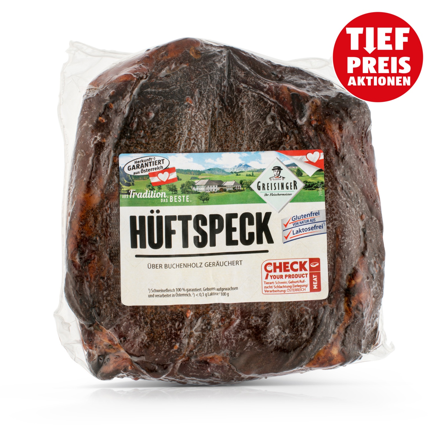 GENUSS 100% AUS ÖSTERREICH Hüftspeck im Ganzen