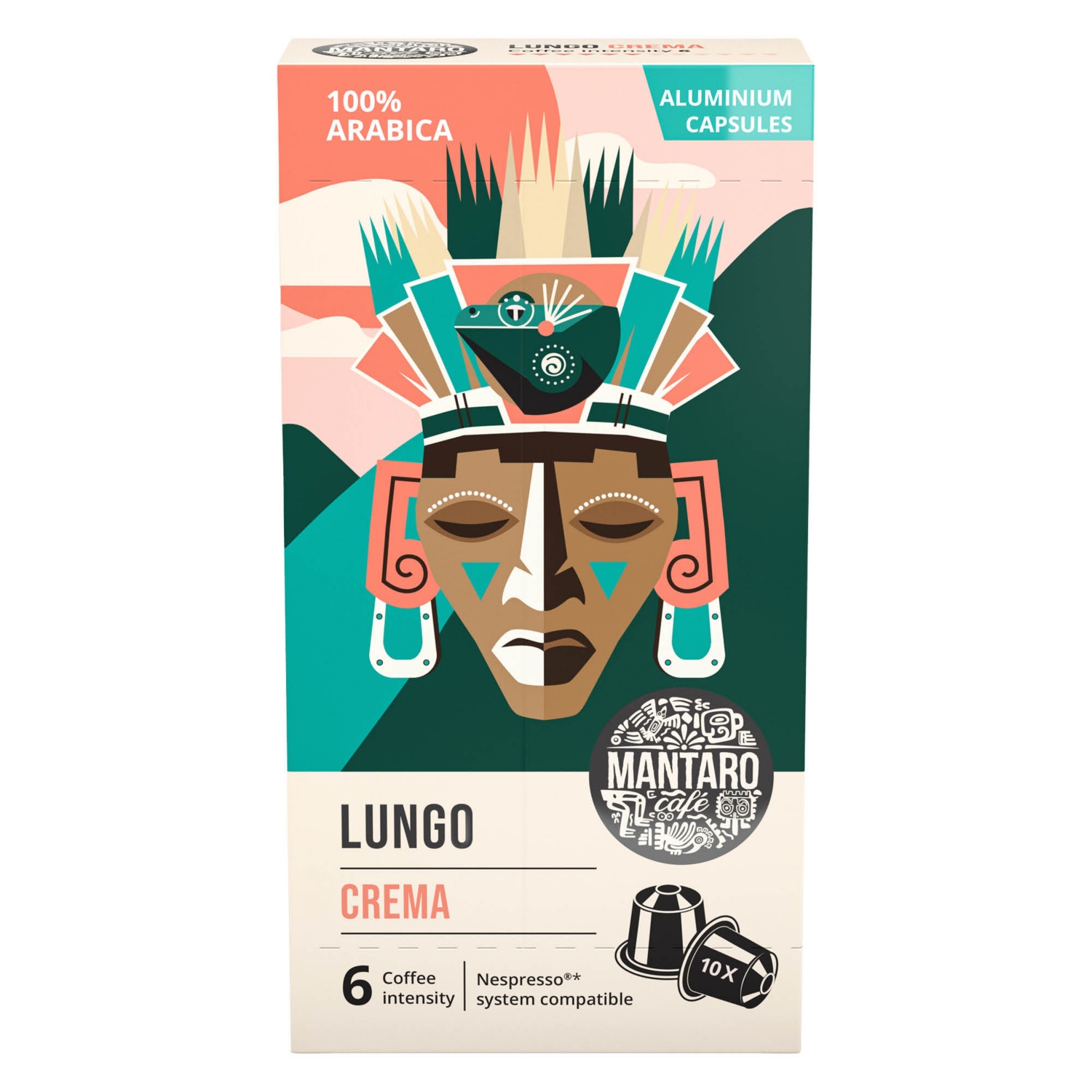 MANTARO CAFÉ Kávékapszula, Lungo Crema, 10 darab