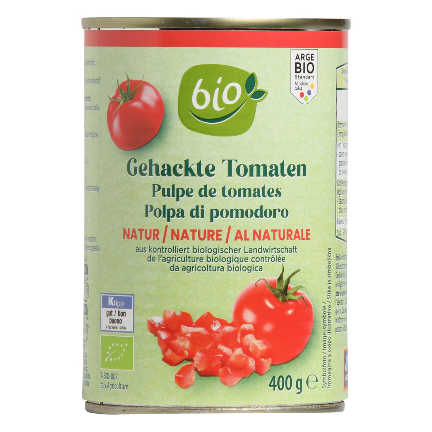 BIO gehackte Tomaten, Natur