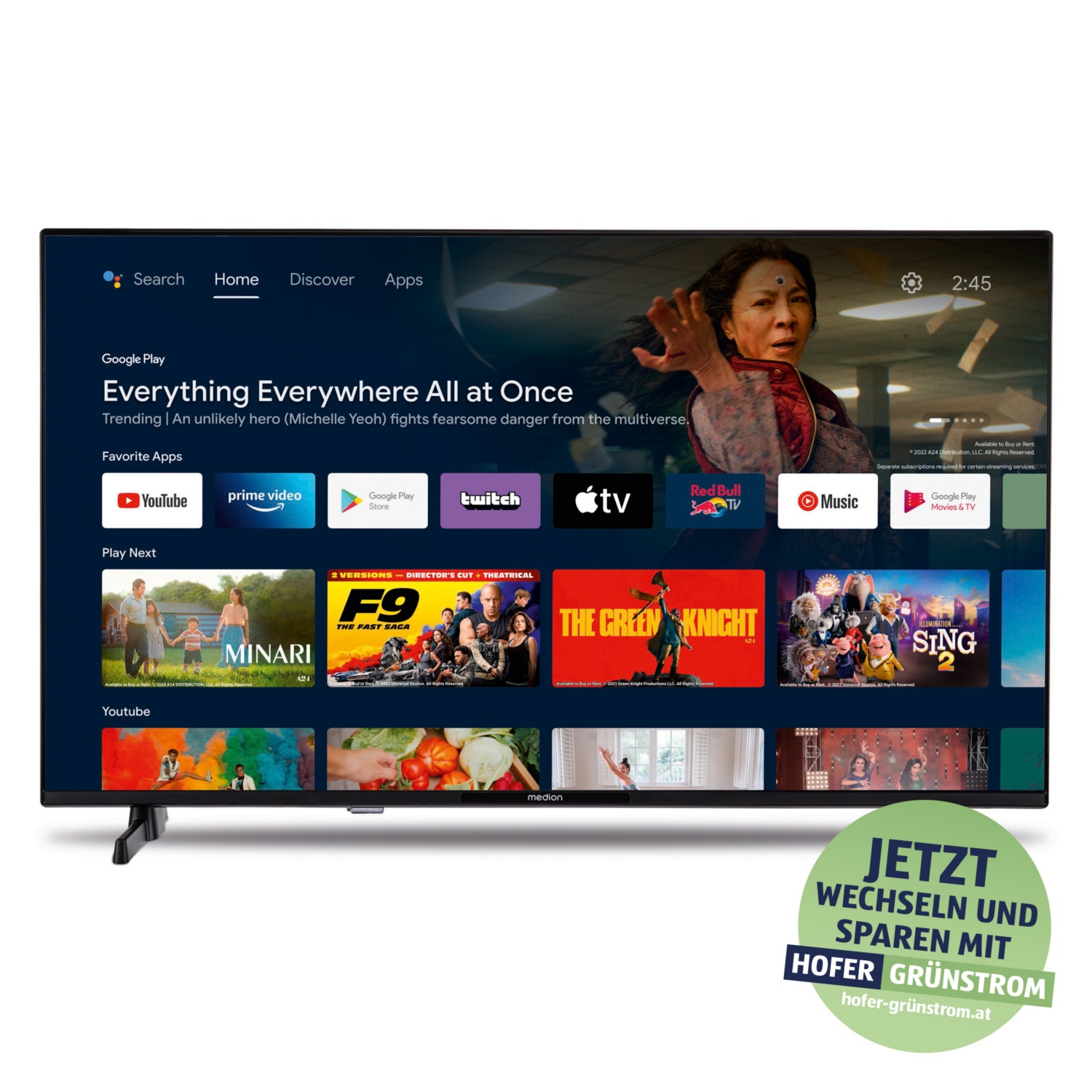 MEDION 100,3 cm (40”)  Mobile Full HD Android TM-TV