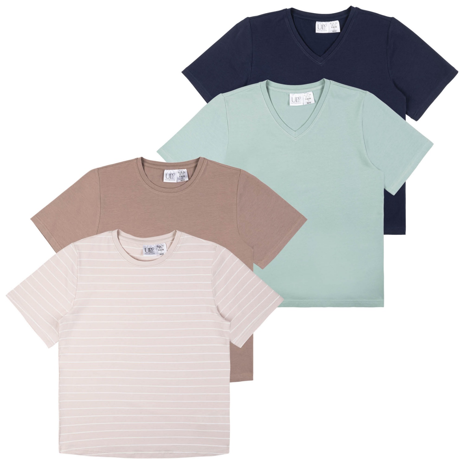 UP 2 FASHION BASICS Damen Basic T-Shirt, Doppelpackung