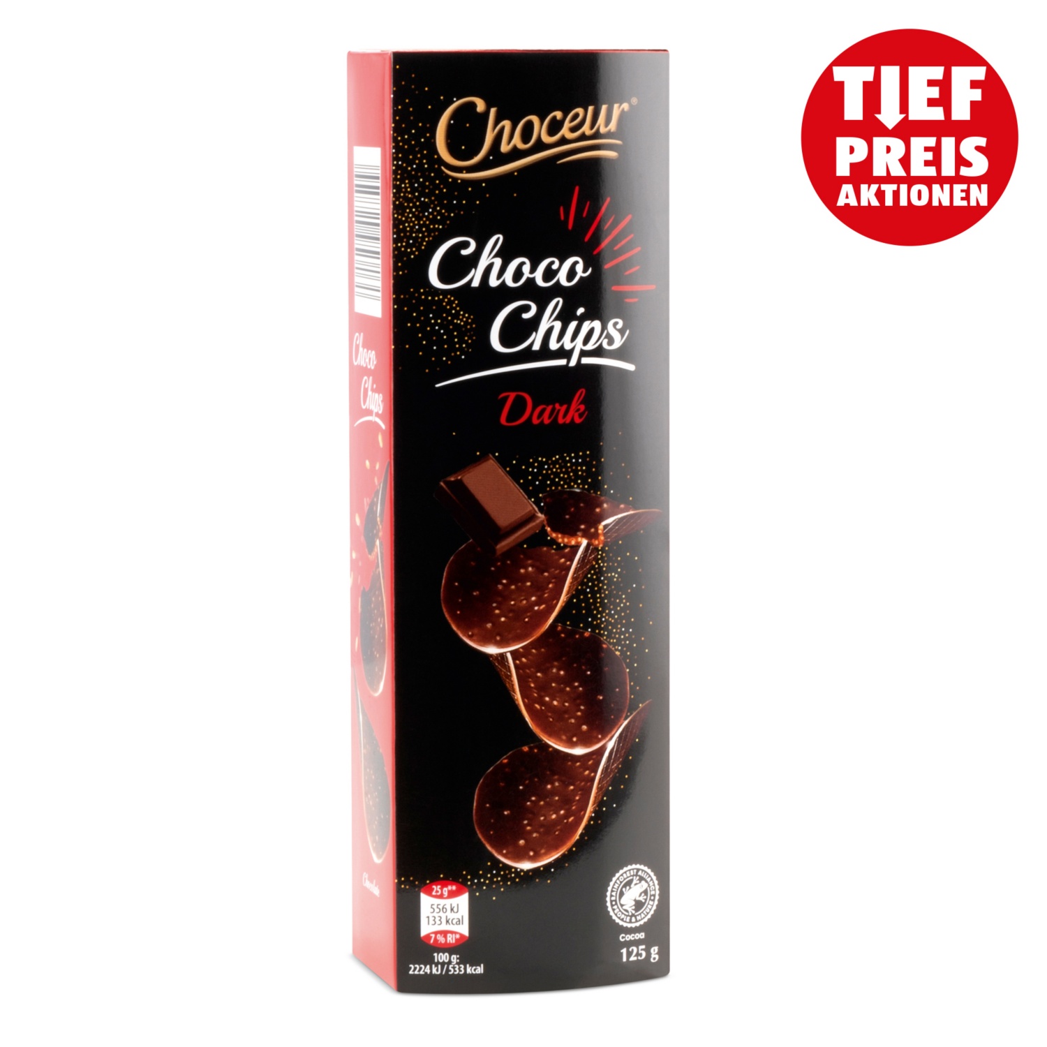 CHOCEUR Schoko Chips, Zartbitter