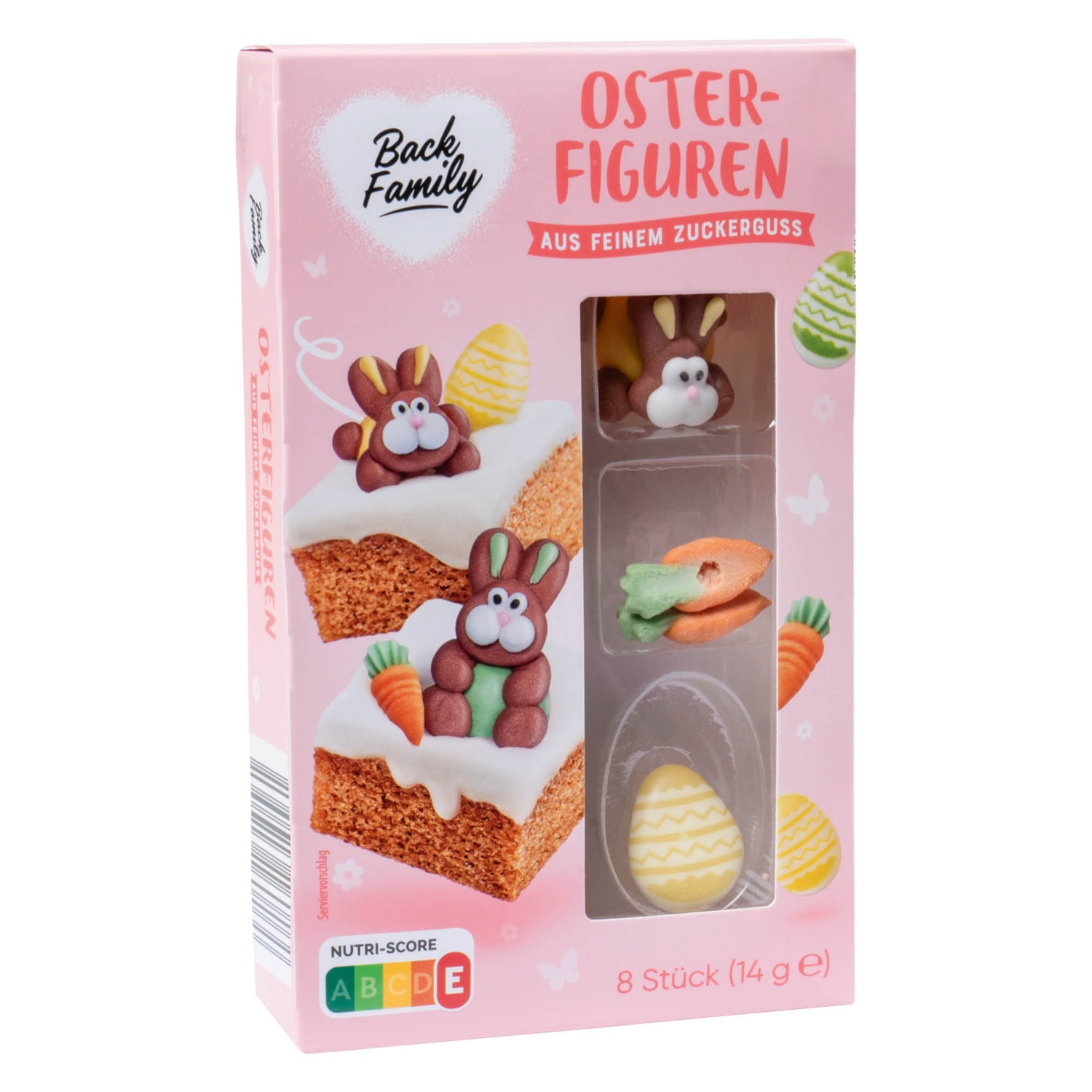 BACK FAMILY Húsvéti cukordekoráció 3D, 8 darab