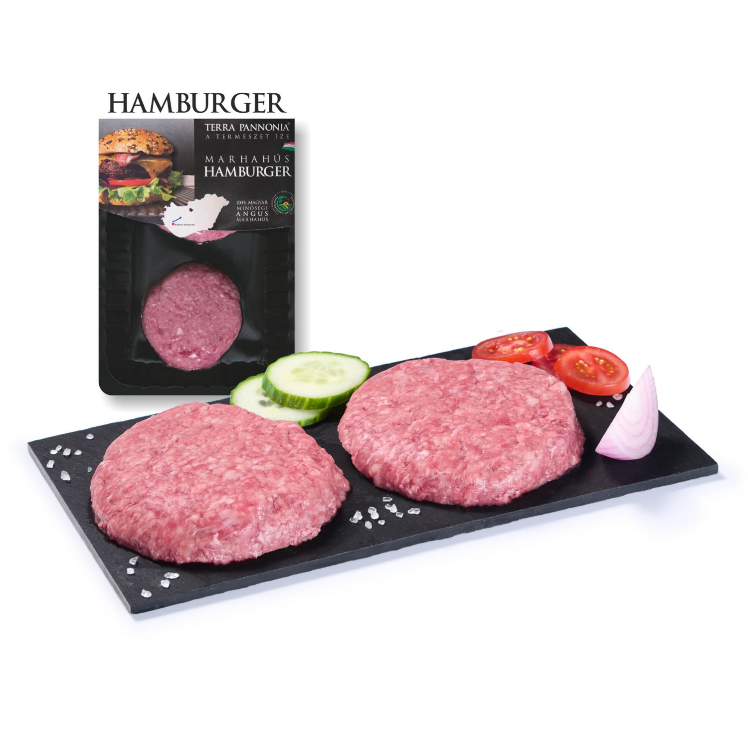 TERRA PANNONIA Friss hamburger-húspogácsa, 250 g