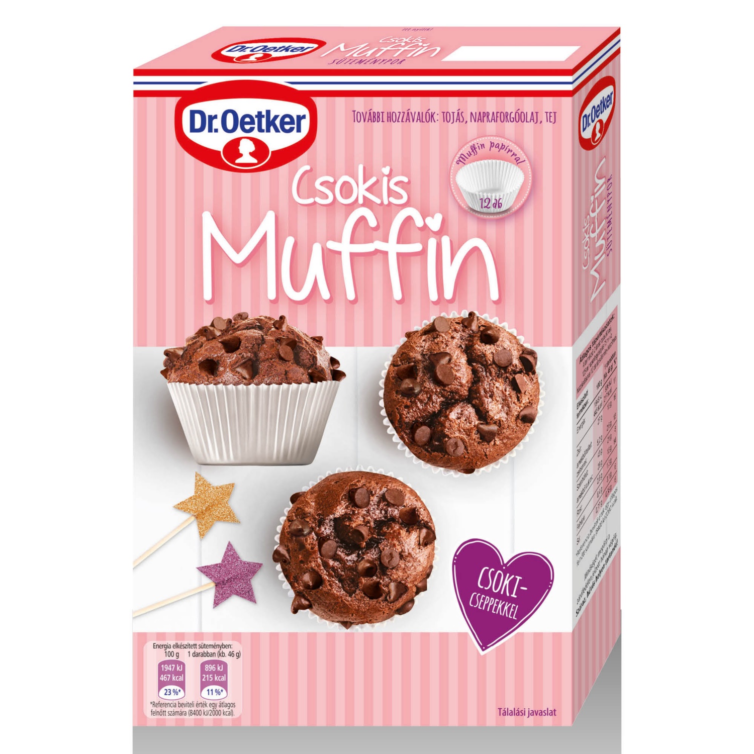 DR. OETKER Csokoládés muffin alappor, 345 g