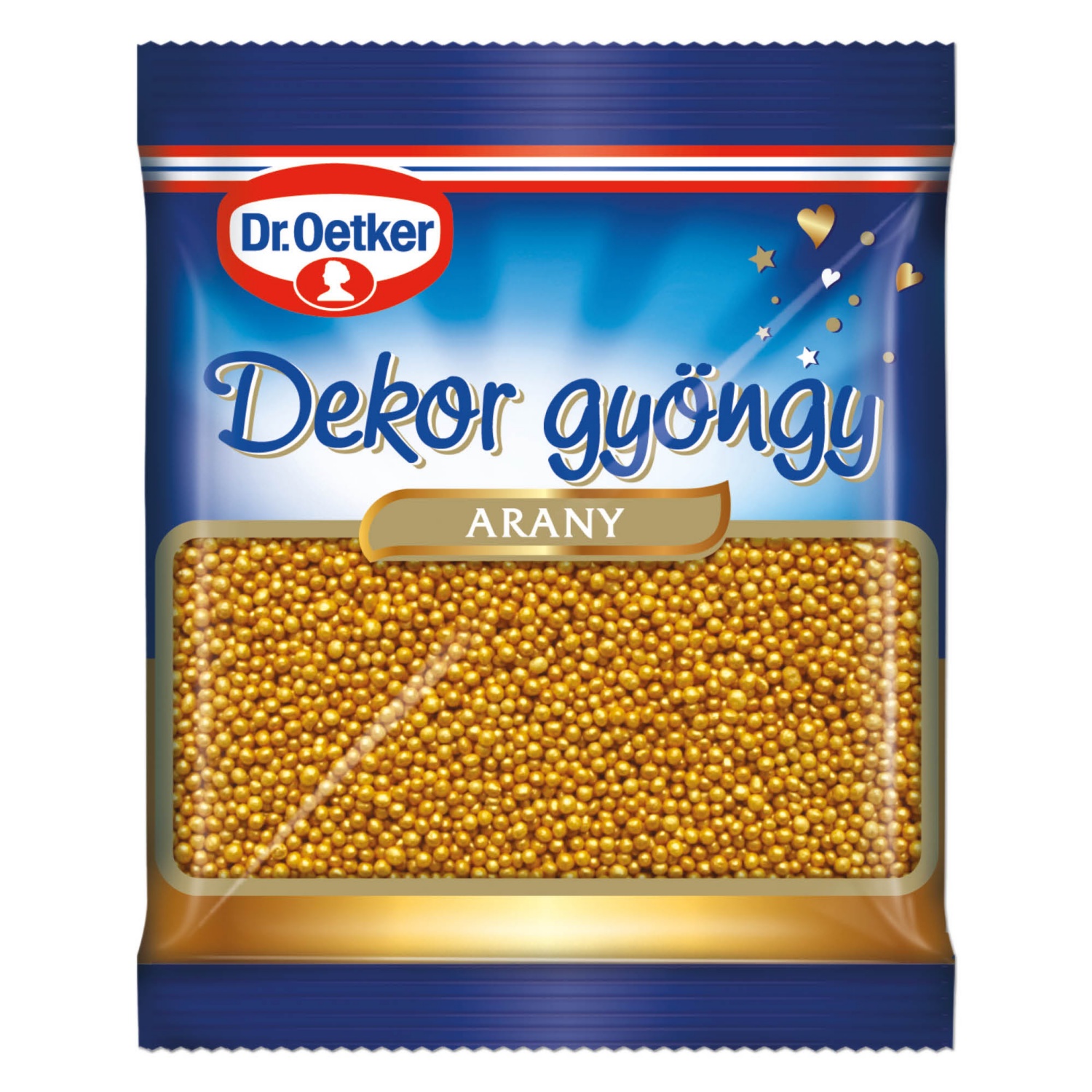 DR. OETKER Dekorgyöngy, arany, 30 g