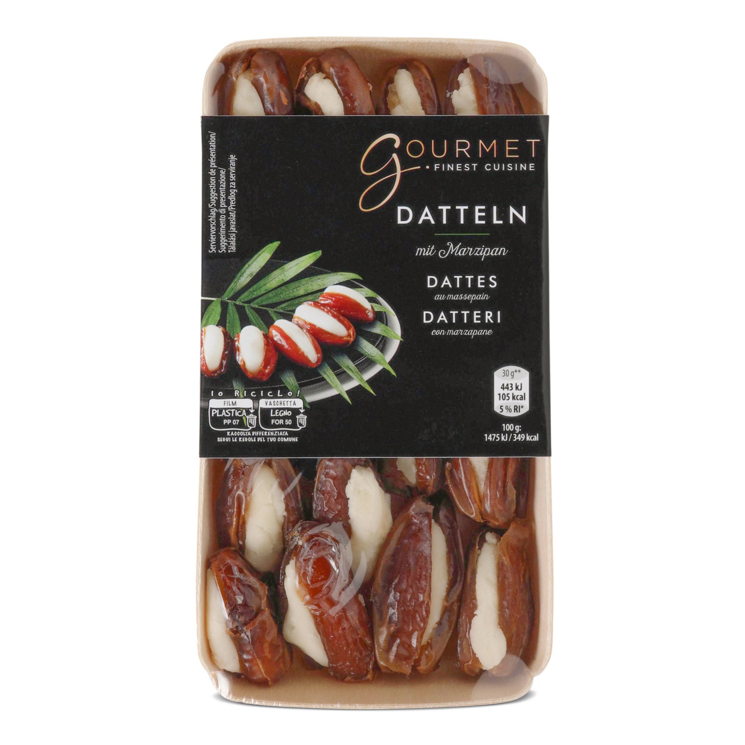 GOURMET FINEST CUISINE Datteri ripieni, con marzapane