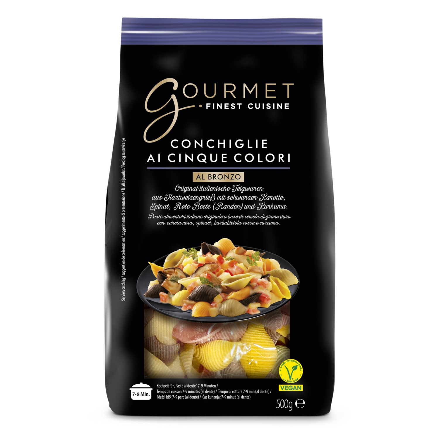 GOURMET FINEST CUISINE Pasta, Conchiglie 5-colori