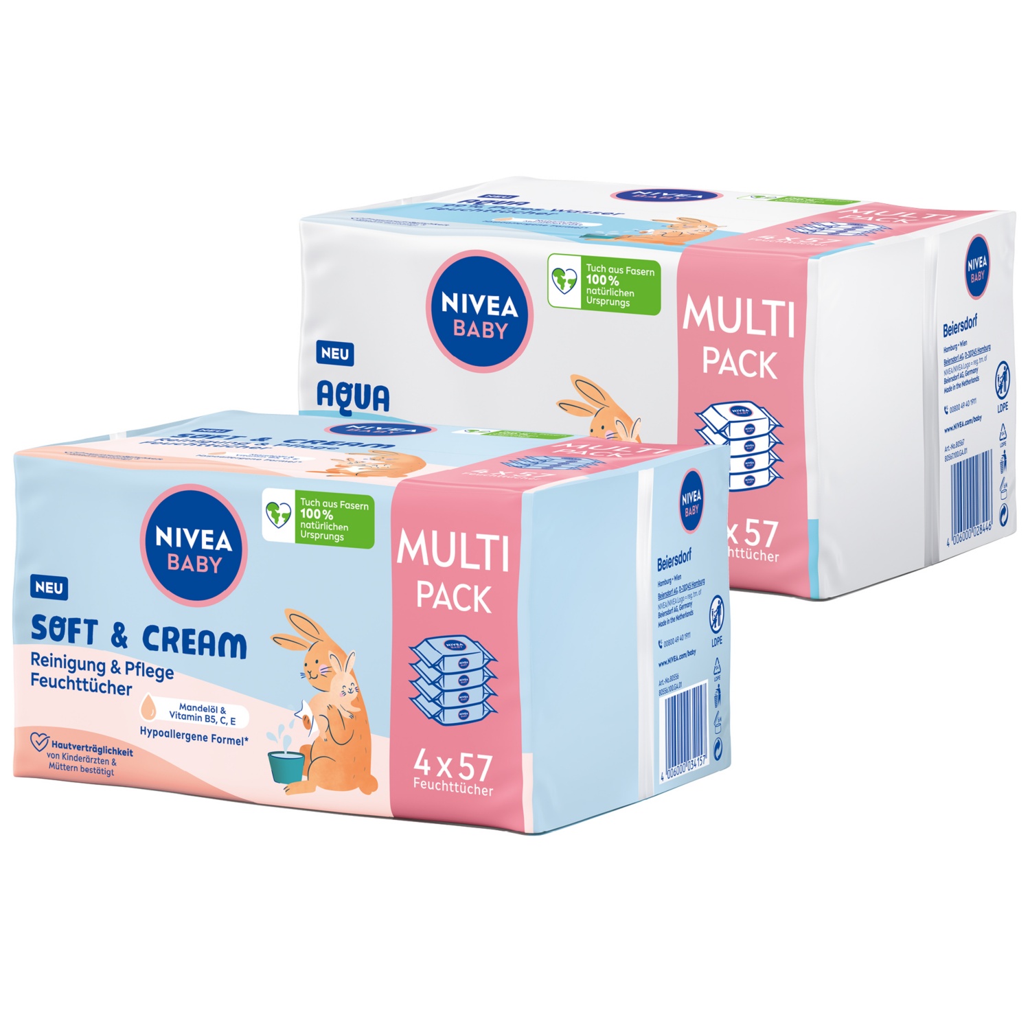 NIVEA Aqua Wet Soft & Cream Wet Wipes