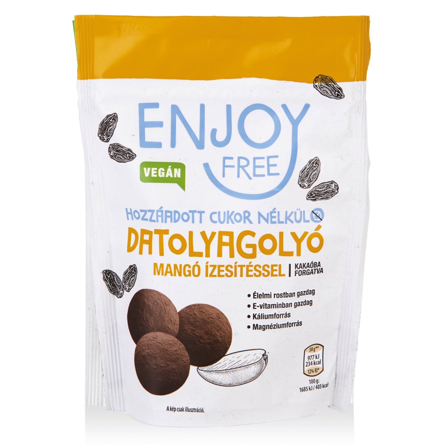 Datolyagolyó 58g, Mango