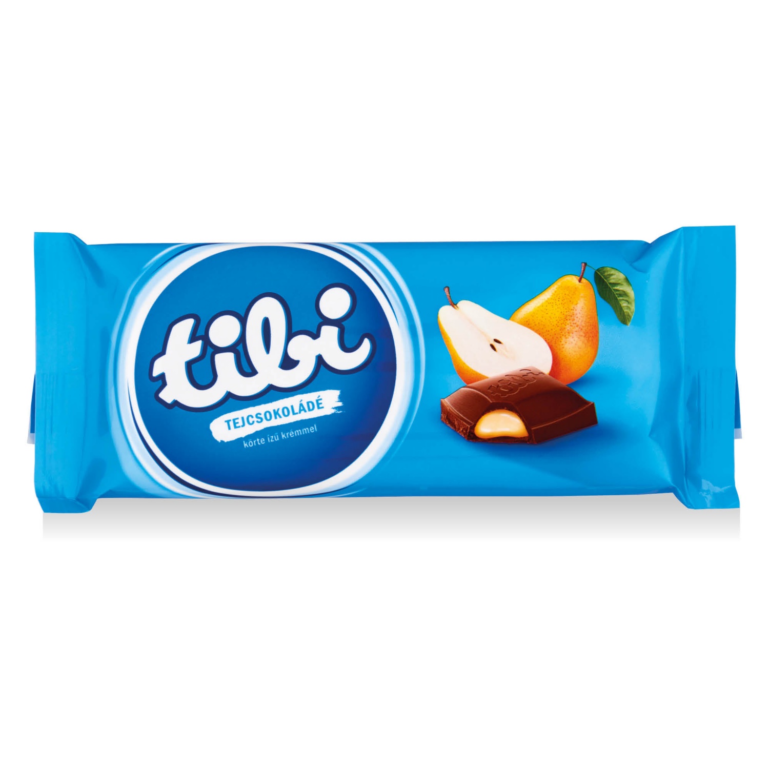 TIBI Táblás tejcsokoládé, körtés, 90 g