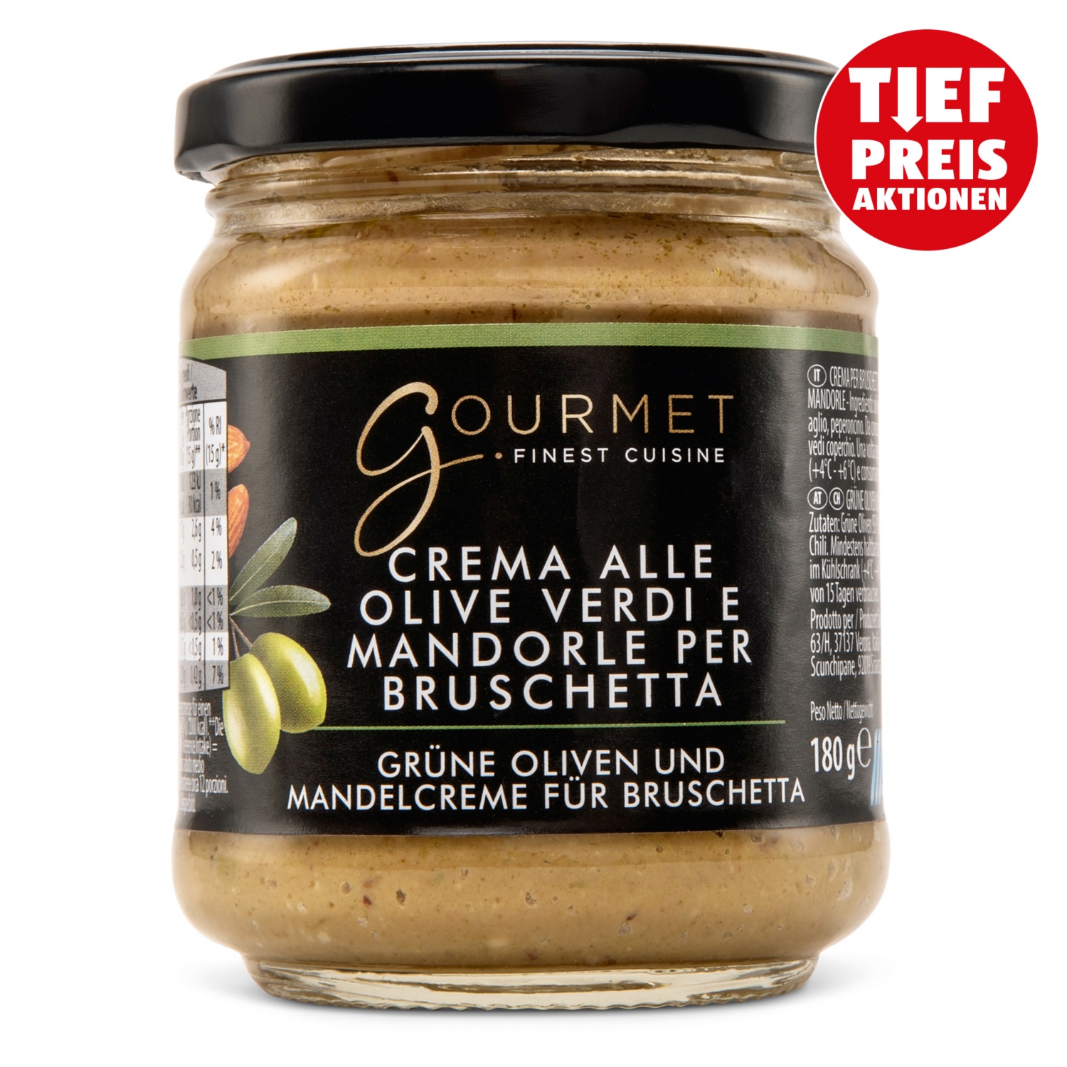 GOURMET FINEST CUISINE Bruschetta, Olive-Mandel