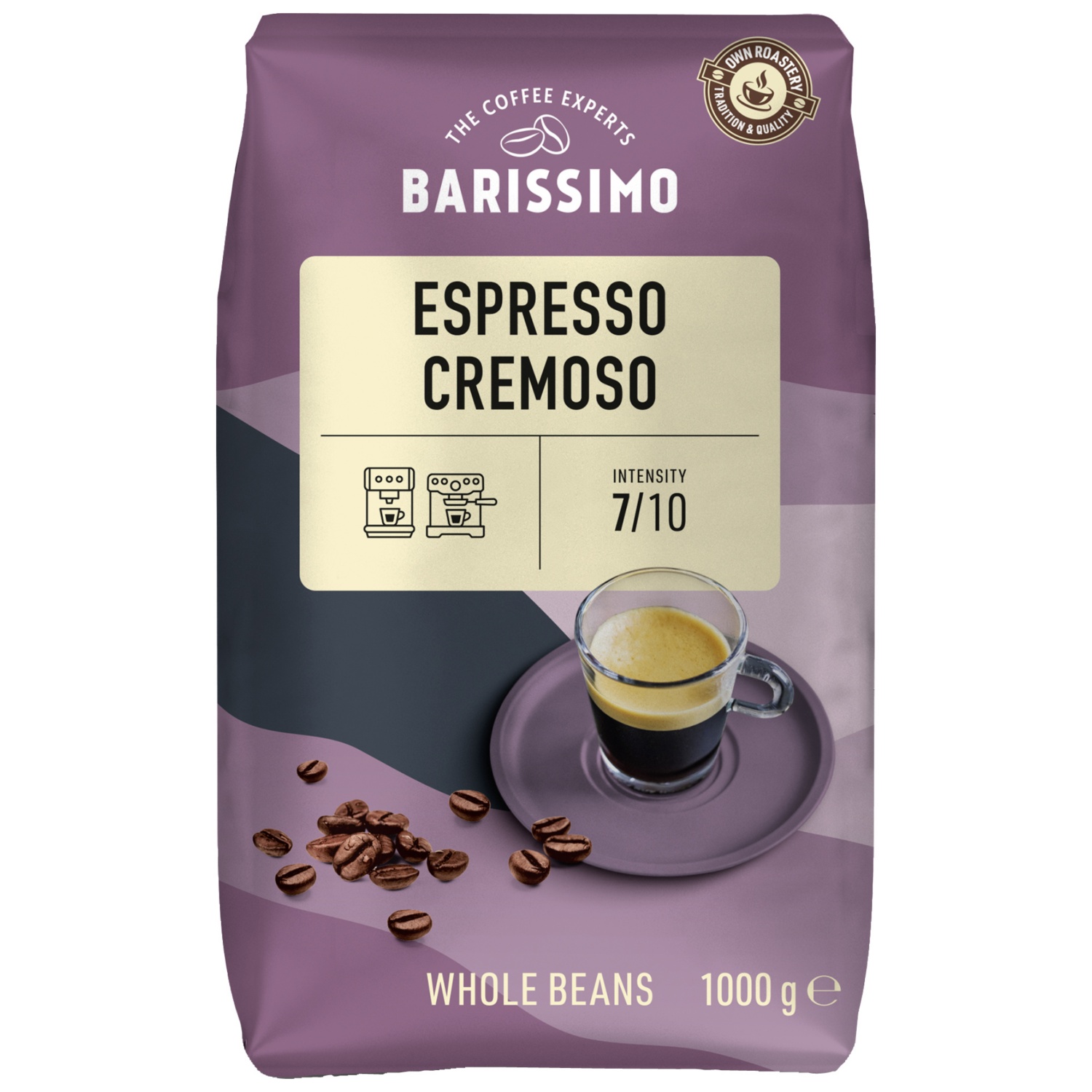 BARISSIMO Espresso Cremoso, ganze Bohnen