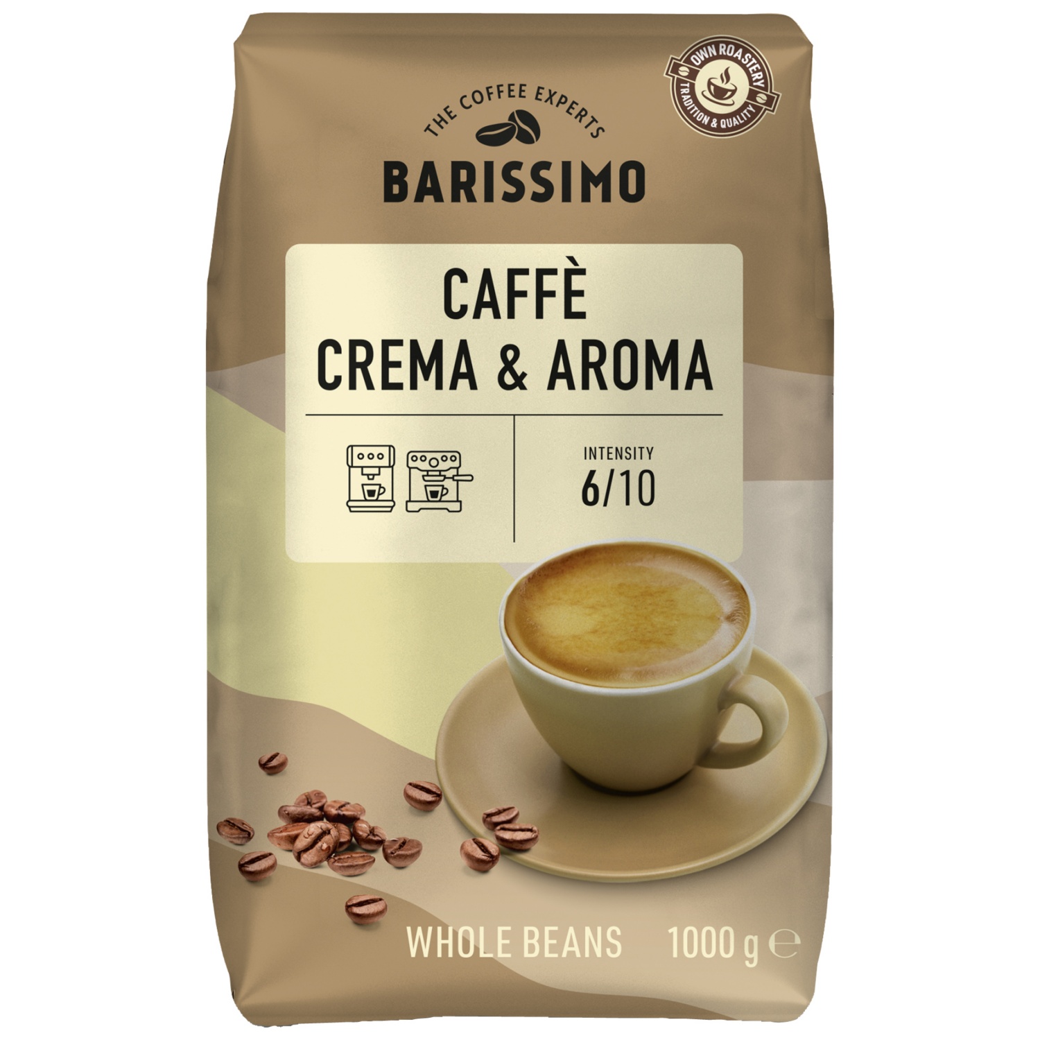 BARISSIMO Caffè Crema & Aroma, ganze Bohnen