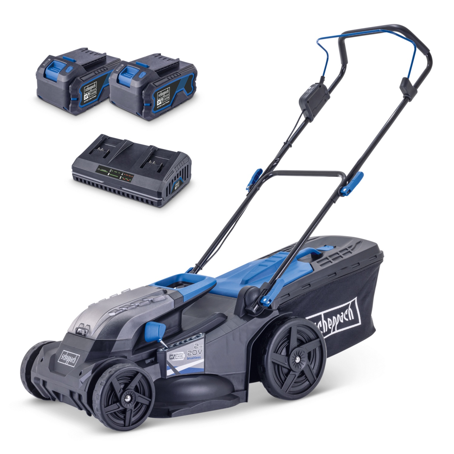 SCHEPPACH Akku-Rasenmäher BC-MP430-X - SET XL2