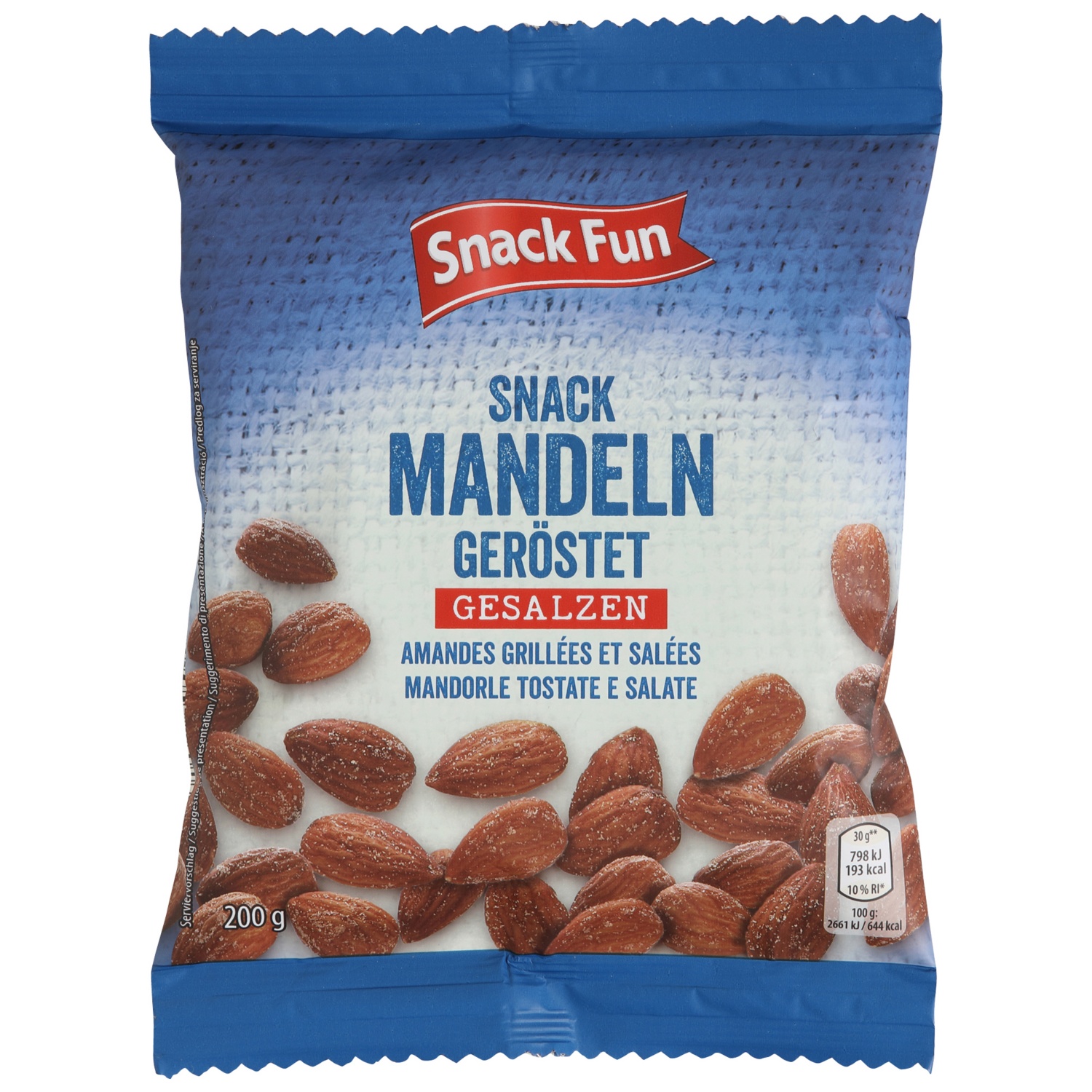 SNACK FUN Geröstete Mandeln, Gesalzen