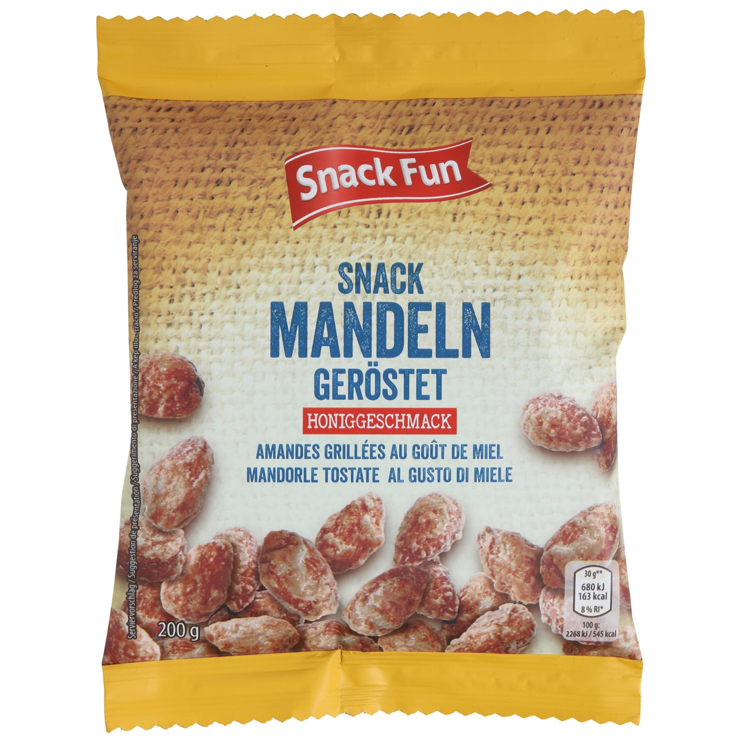 SNACK FUN Geröstete Mandeln, Honig