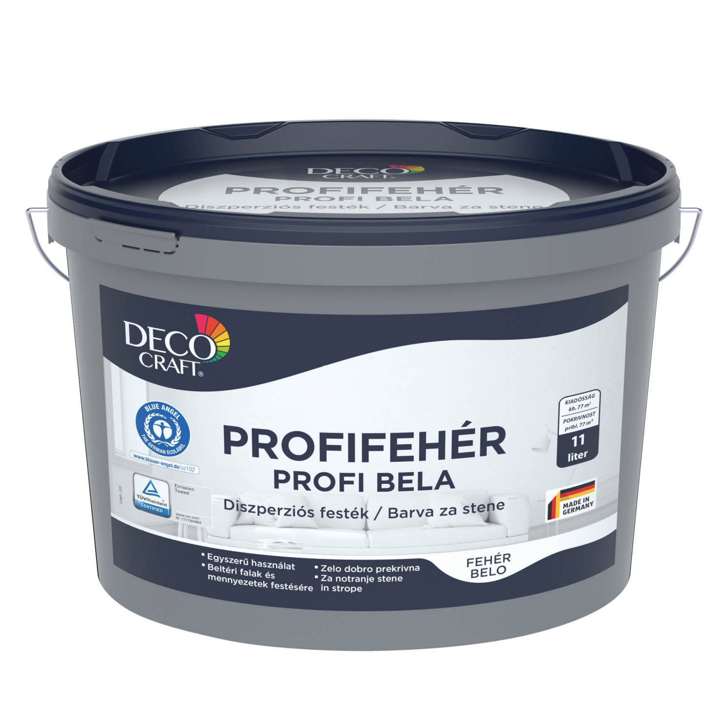 DECO CRAFT Fehér falfesték, 11 l