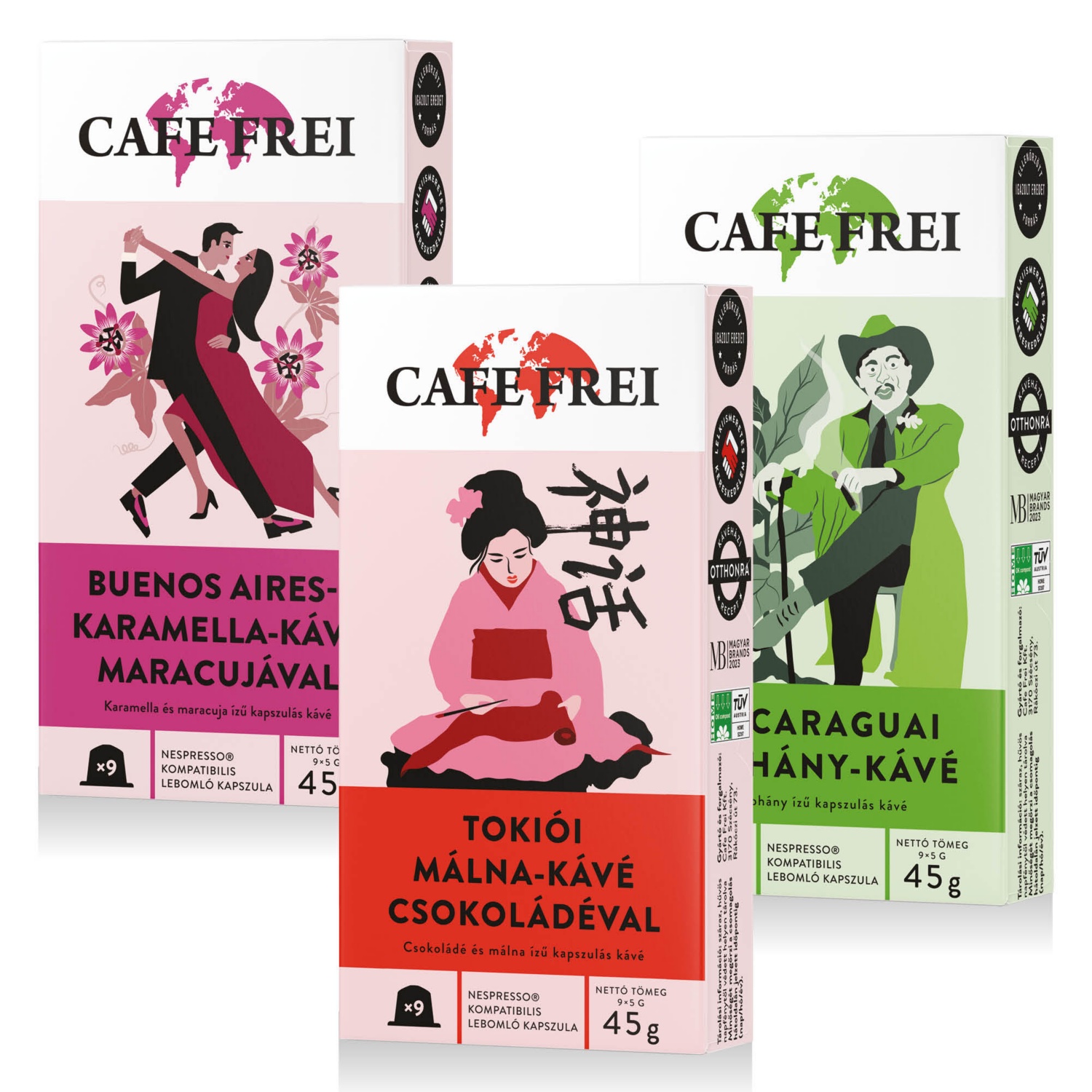 CAFE FREI Kávékapszula, 9 darab