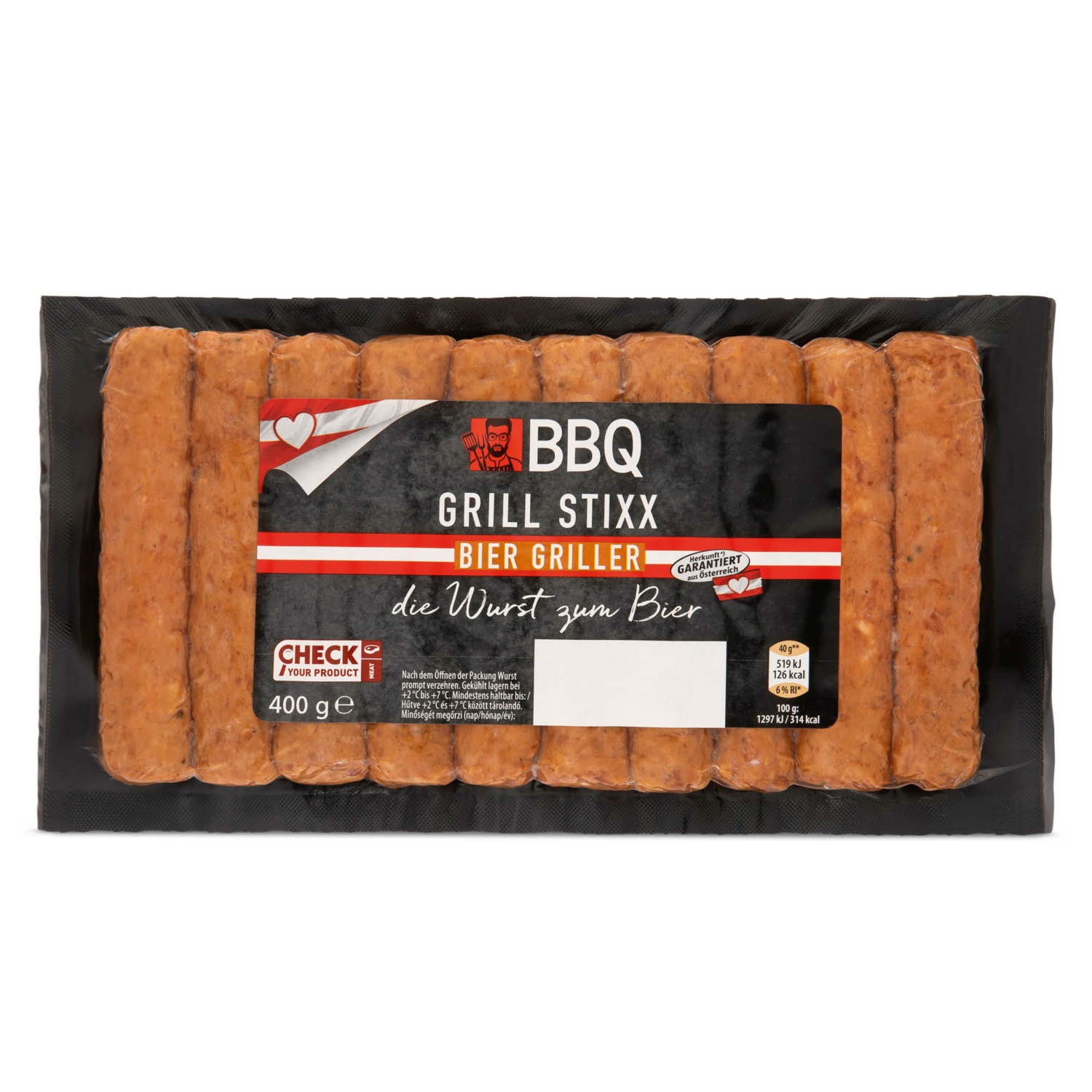 GENUSS 100% AUS ÖSTERREICH / BBQ Griller, sörös, 400 g