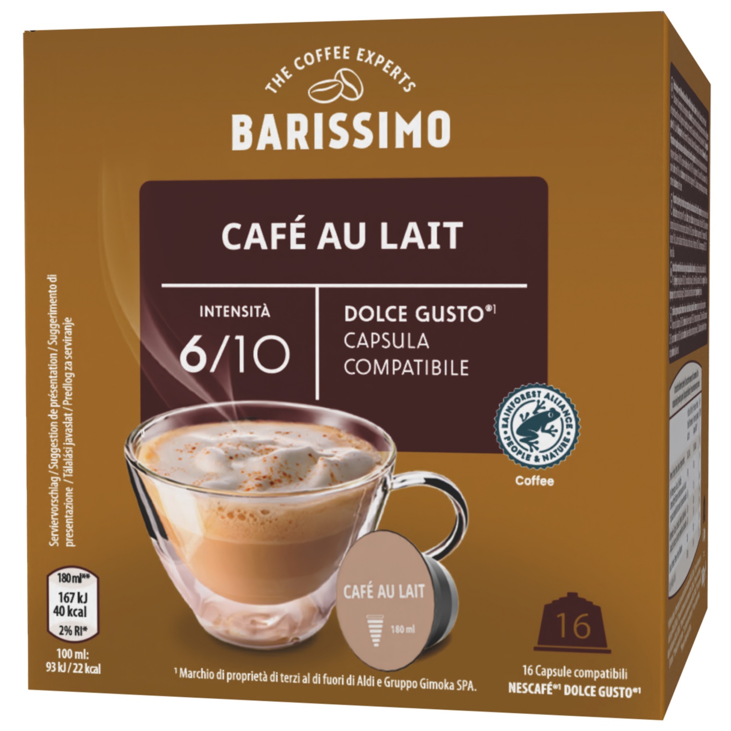 BARISSIMO Capsules de café au lait