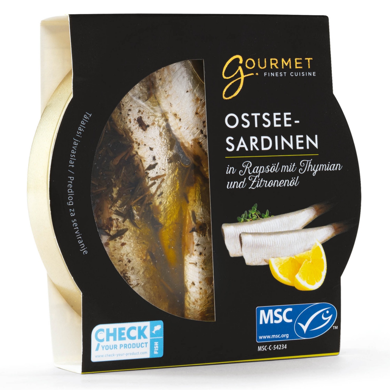 GOURMET FINEST CUISINE Szardínia, citrommal, 120 g