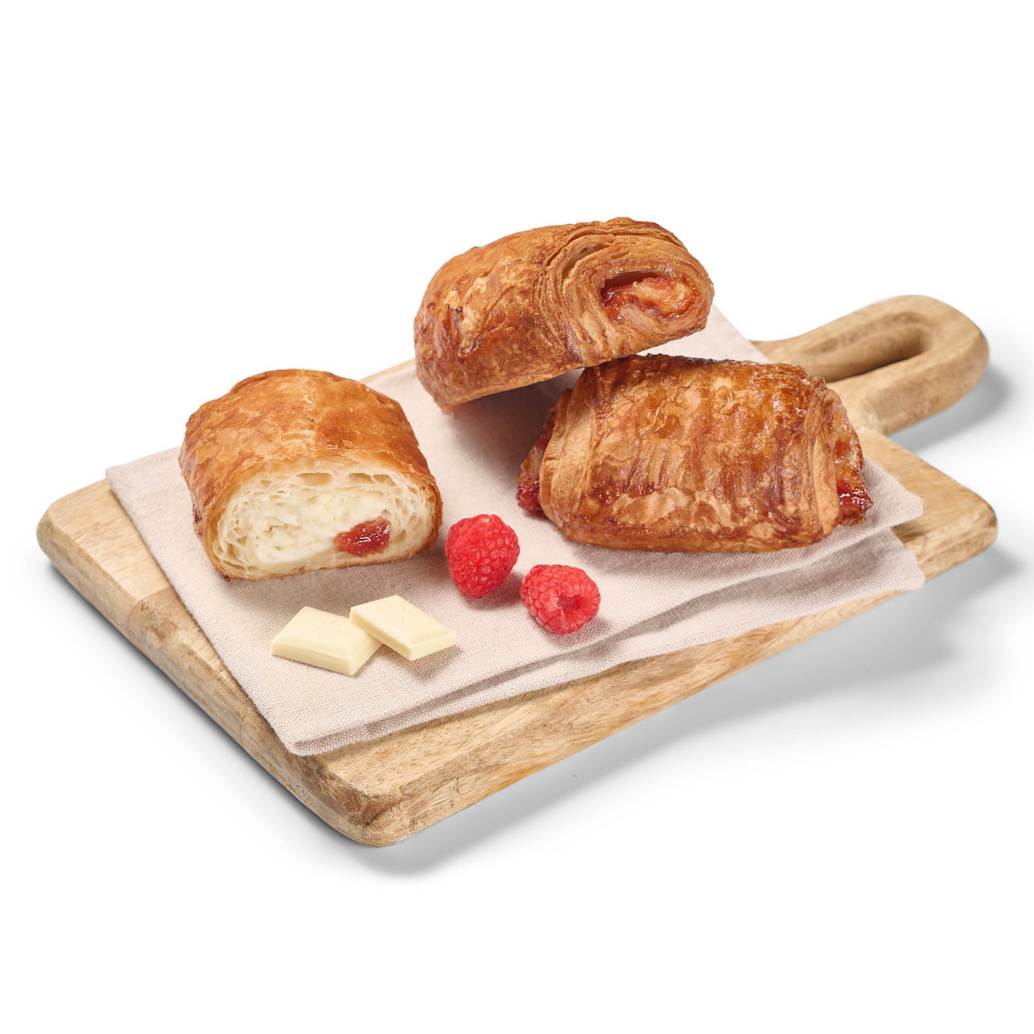 AZON MELEGÉBEN Fehér csokoládés-málnás párna, 84 g