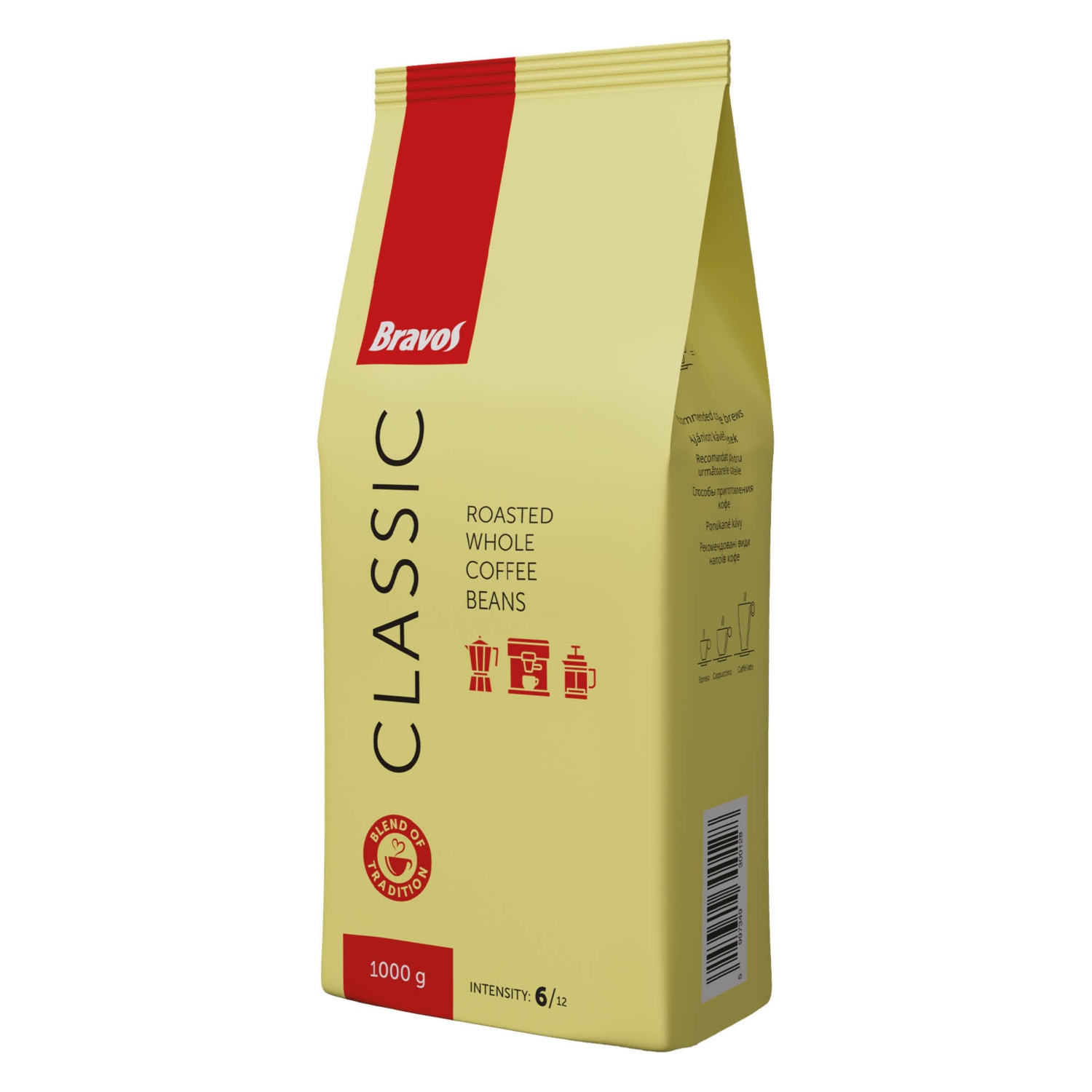 BRAVOS Szemes kávé, Classic, 1 kg