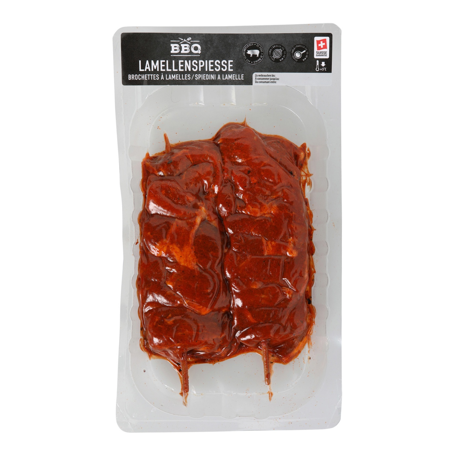 BBQ Lamellenspiess gewürzt