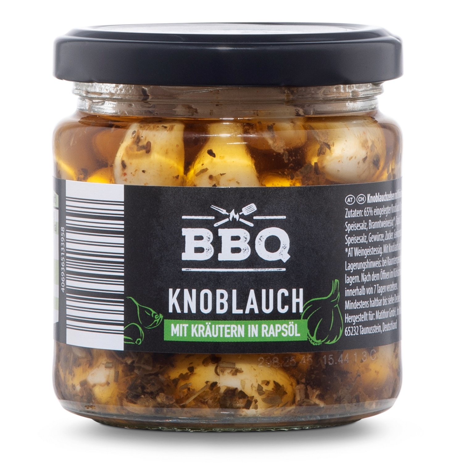 BBQ Knoblauchzehen, Kräuter Öl