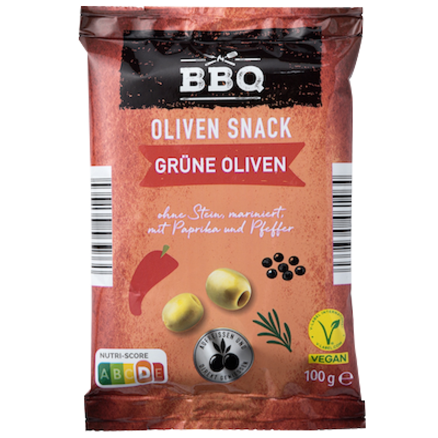 BBQ Snack aux olives, olives vertes