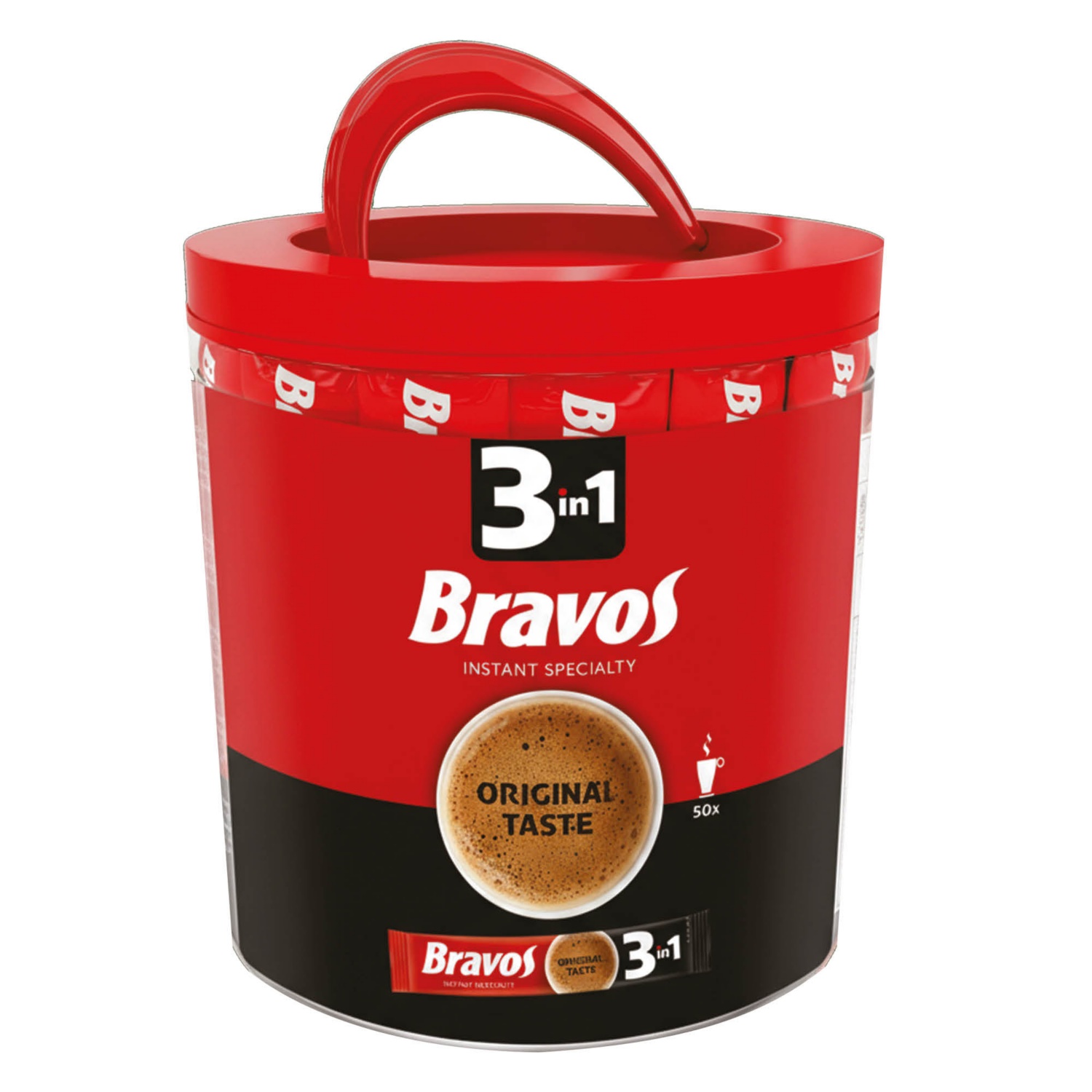 BRAVOS 3in1 instant kávé, 50 tasak