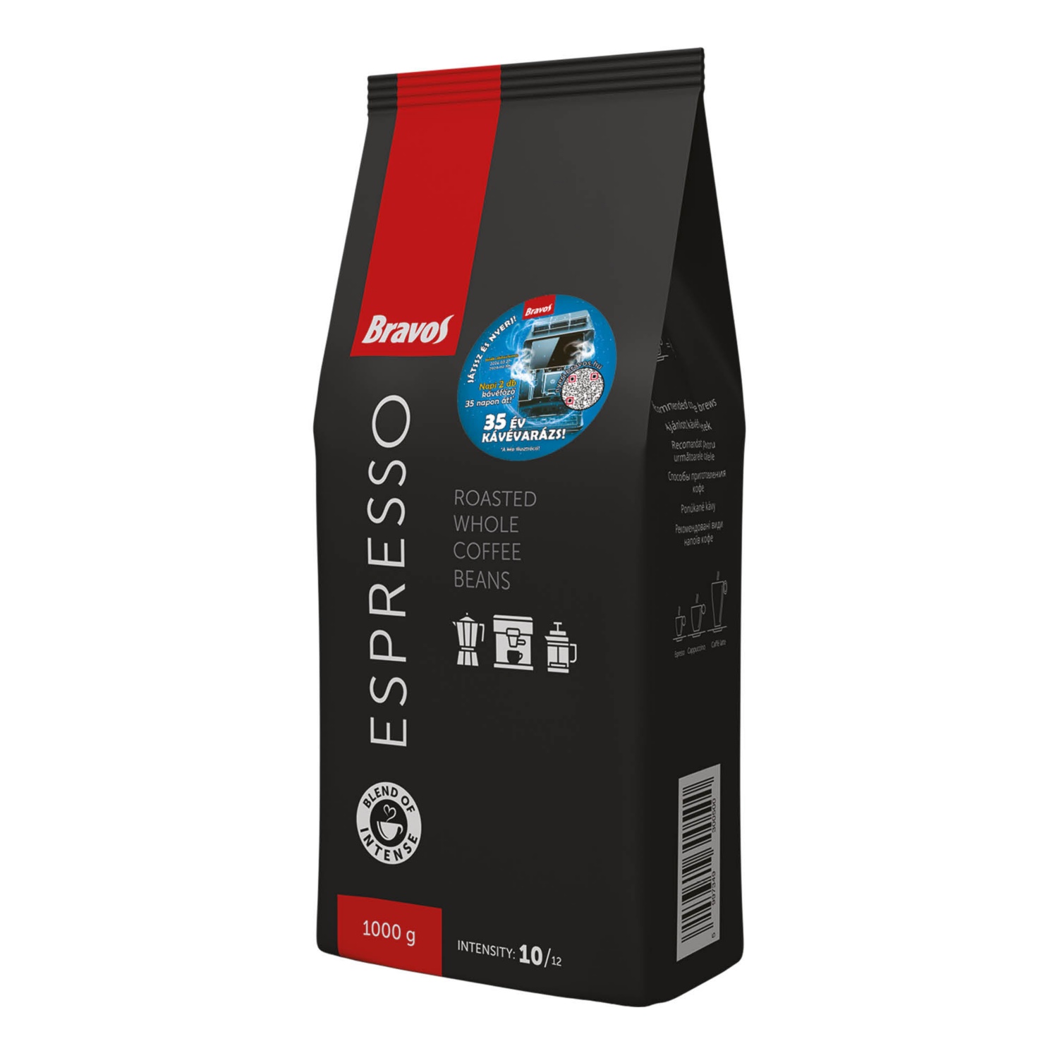 BRAVOS Szemes kávé, Espresso, 1 kg