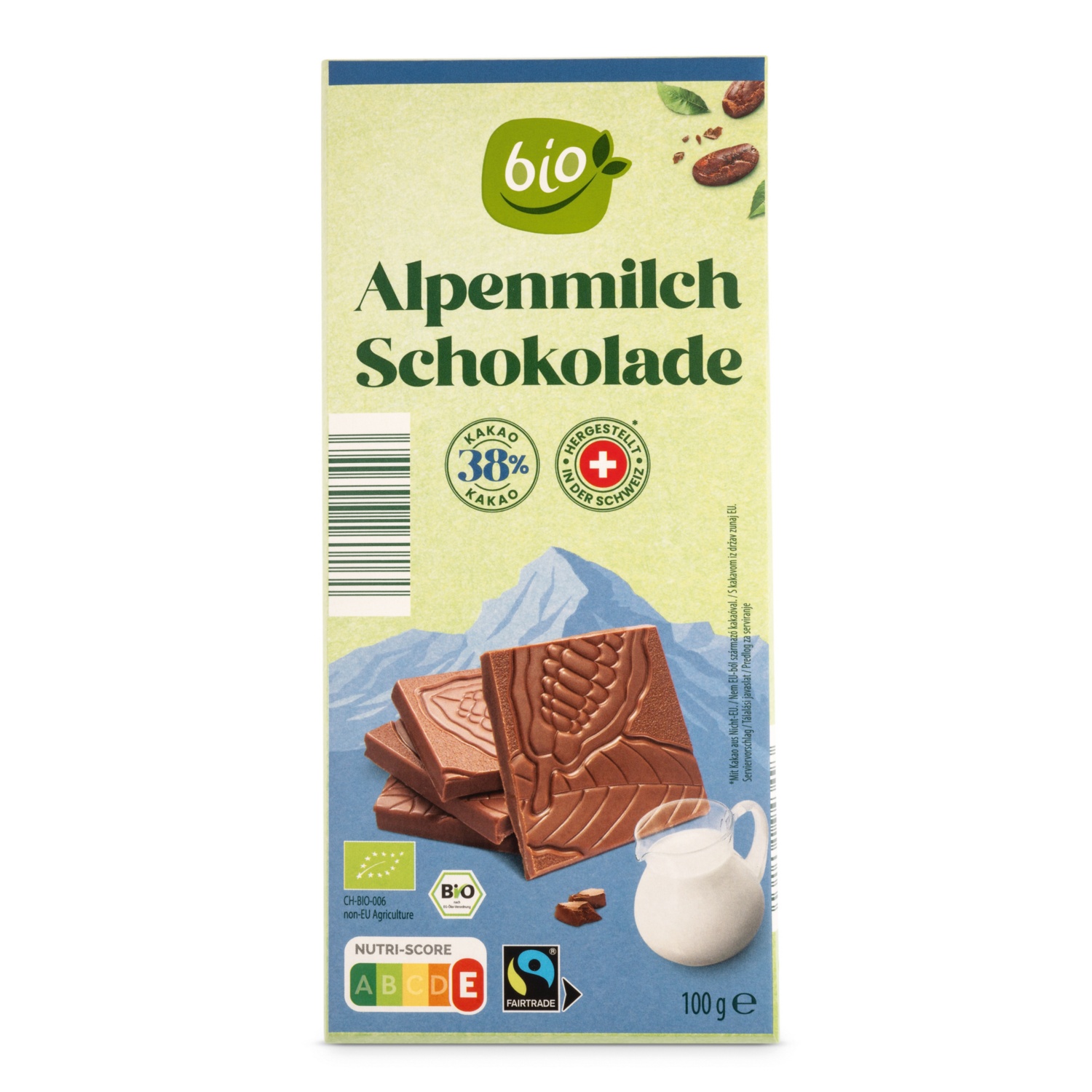 BIO Organic Fairtrade Schoko, Milch