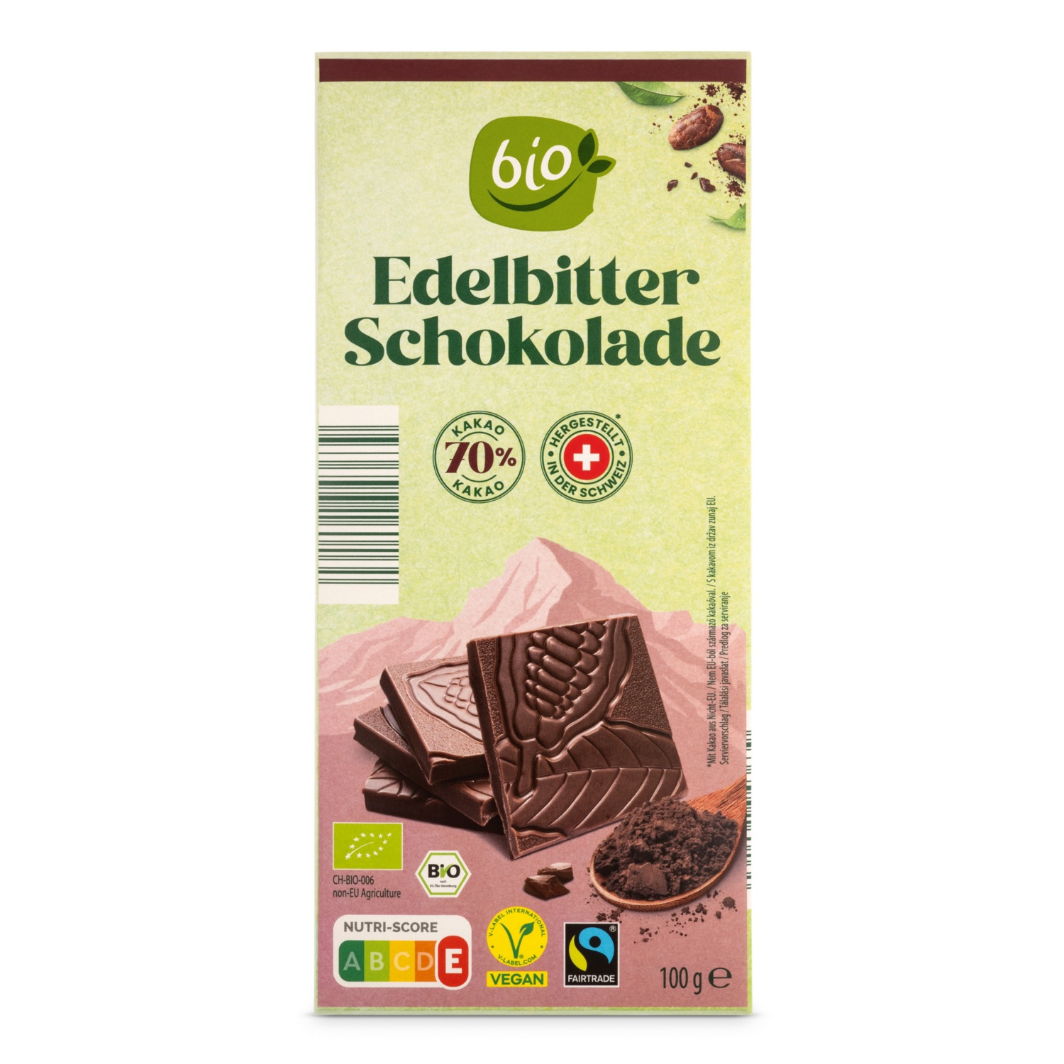 BIO Organic Fairtrade Schoko, Dunkel