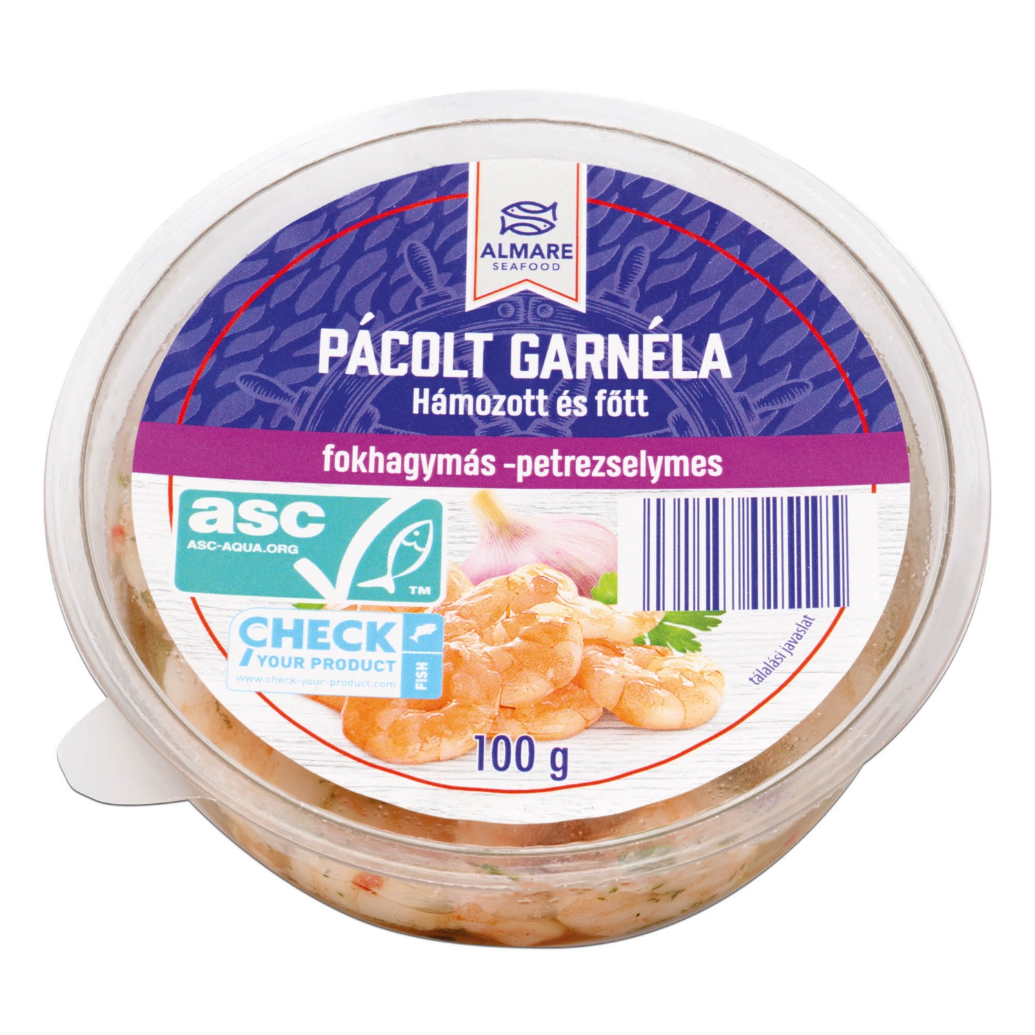 ALMARE SEAFOOD Pácolt garnéla, fokhagymás-petrezselymes, 100 g