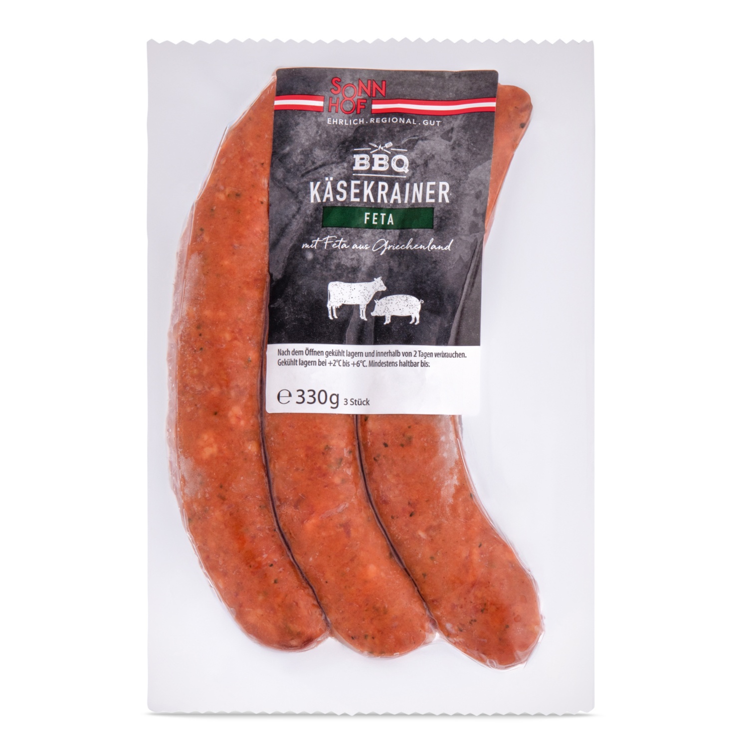 BBQ Spezial Käsekrainer, Feta