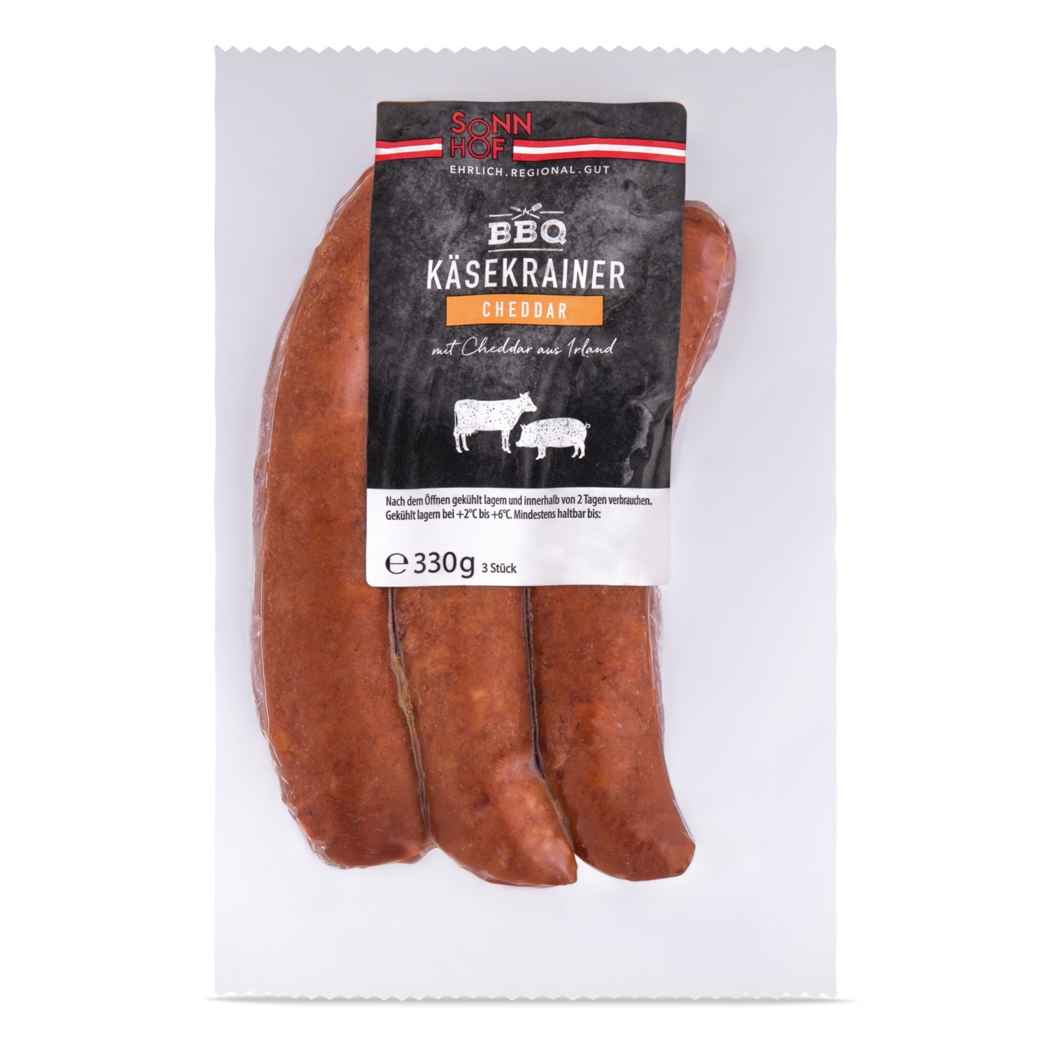 BBQ Spezial Käsekrainer, Cheddar