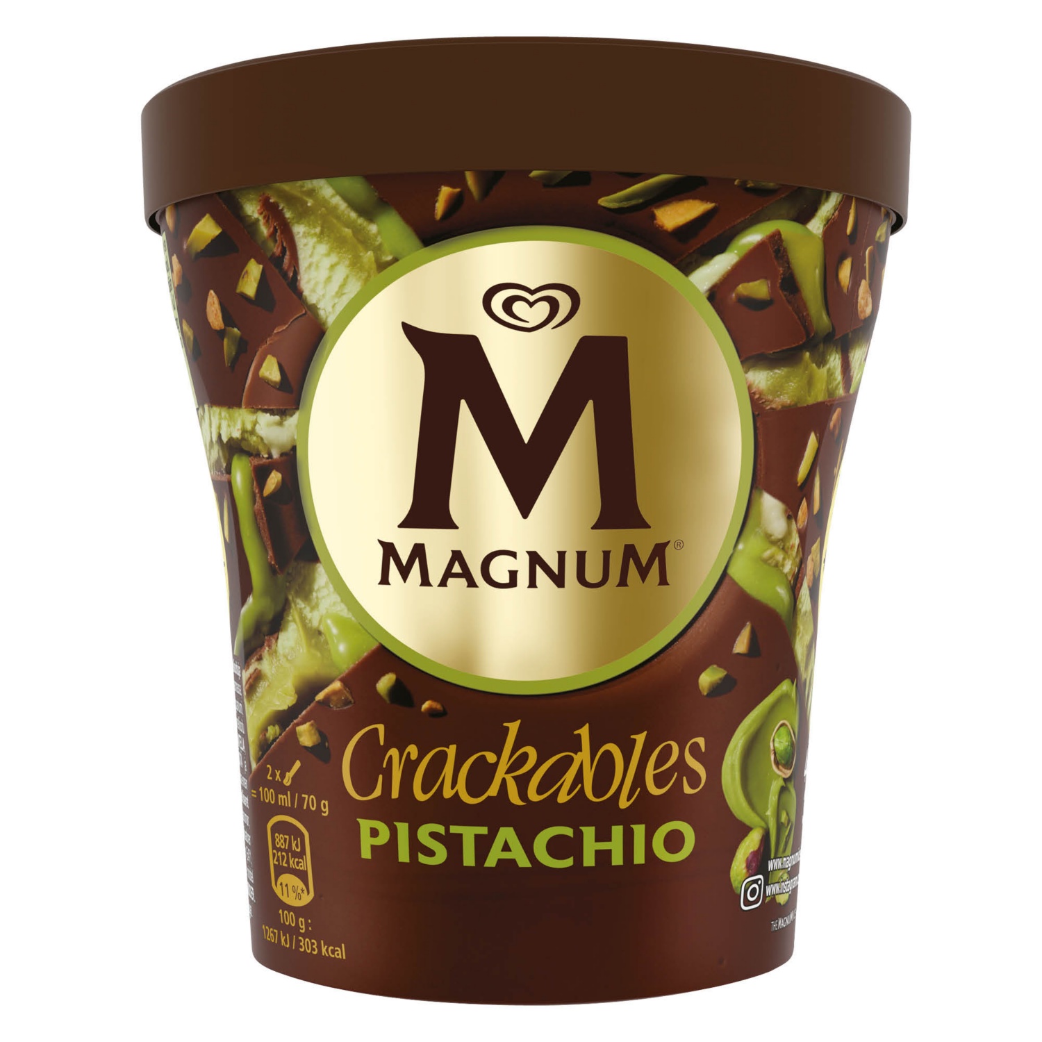 MAGNUM Poharas jégkrém, pisztácia, 440 ml